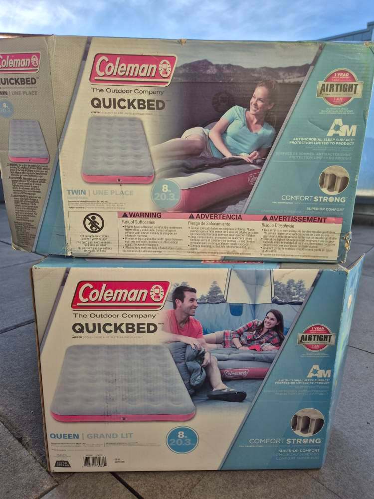 2 Coleman Air Mattresses + Intex Hand Pump – Camping - photo 4