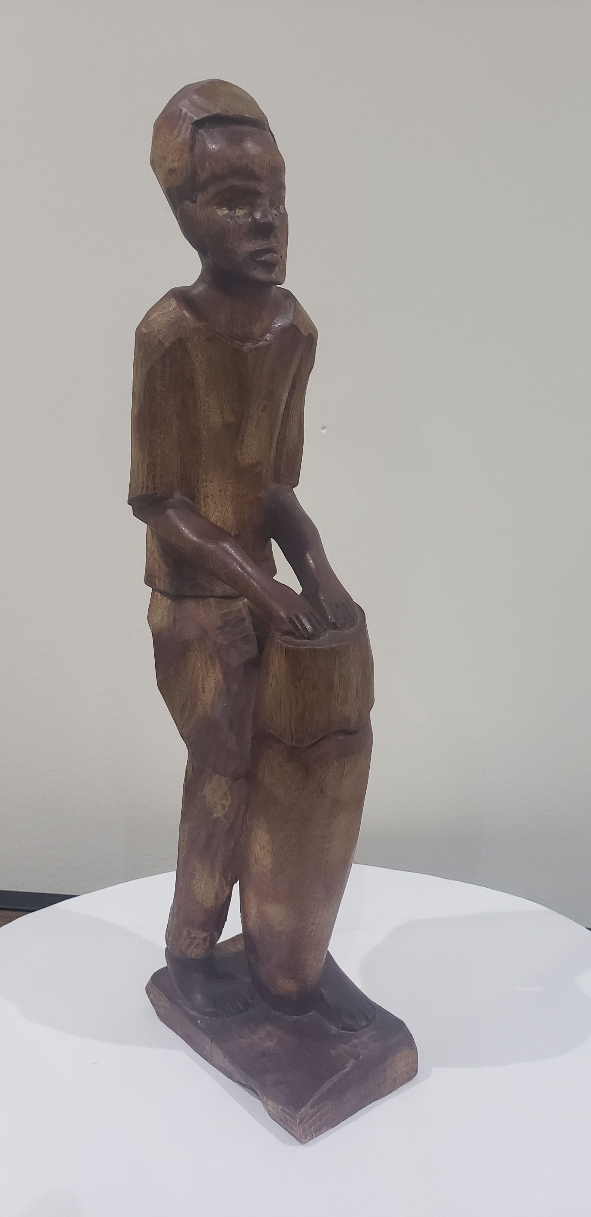 Carved Wooden Figurine - Drummer