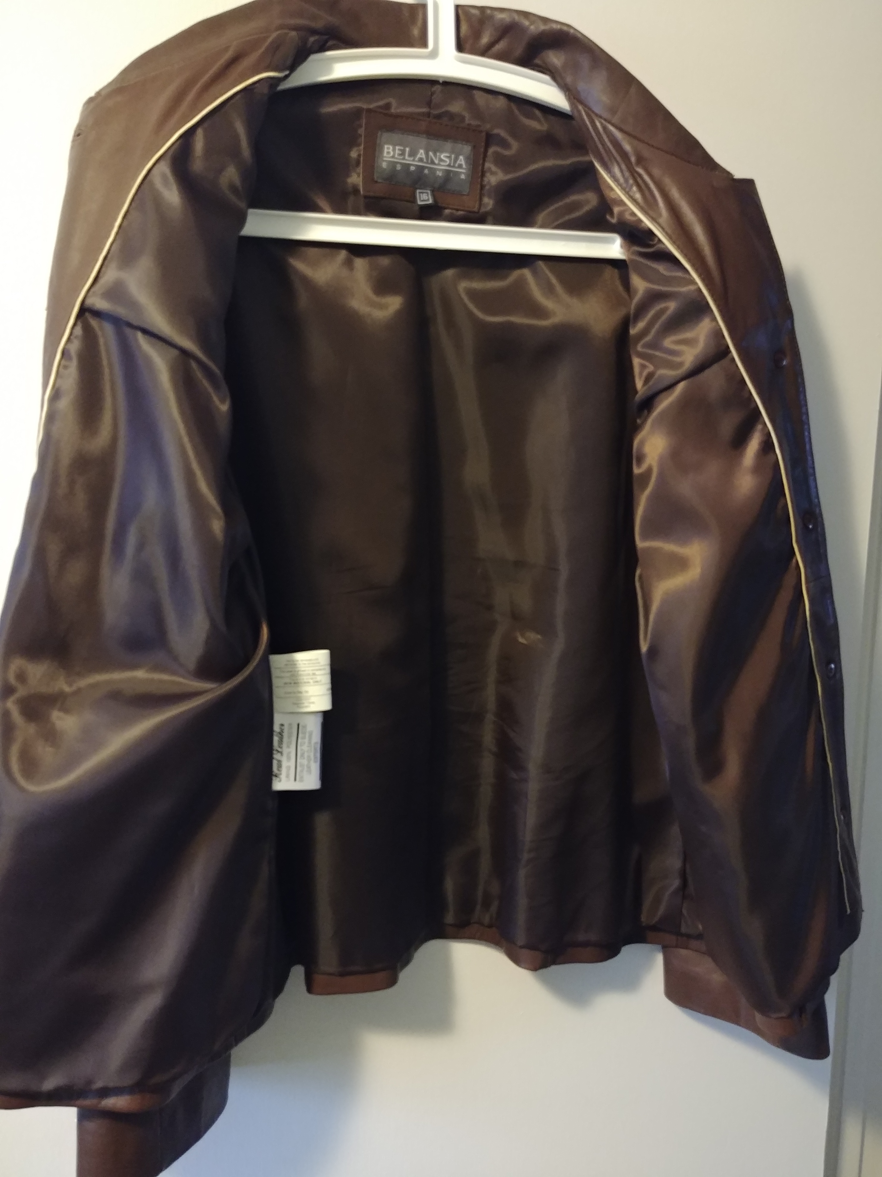 Belansia Espania Soft Leather Jacket, Size 16, - photo 3