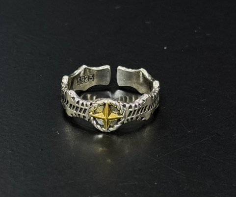 Adjustable Silver-Tone Ringa with Stars or Cross designs - photo 3