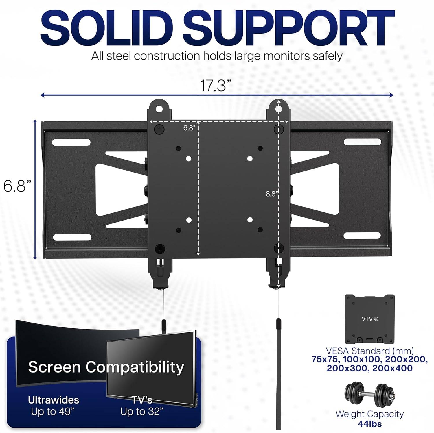 New VIVO  Monitor Wall Mount up to 49" Screens /up to 32” TVs - photo 4