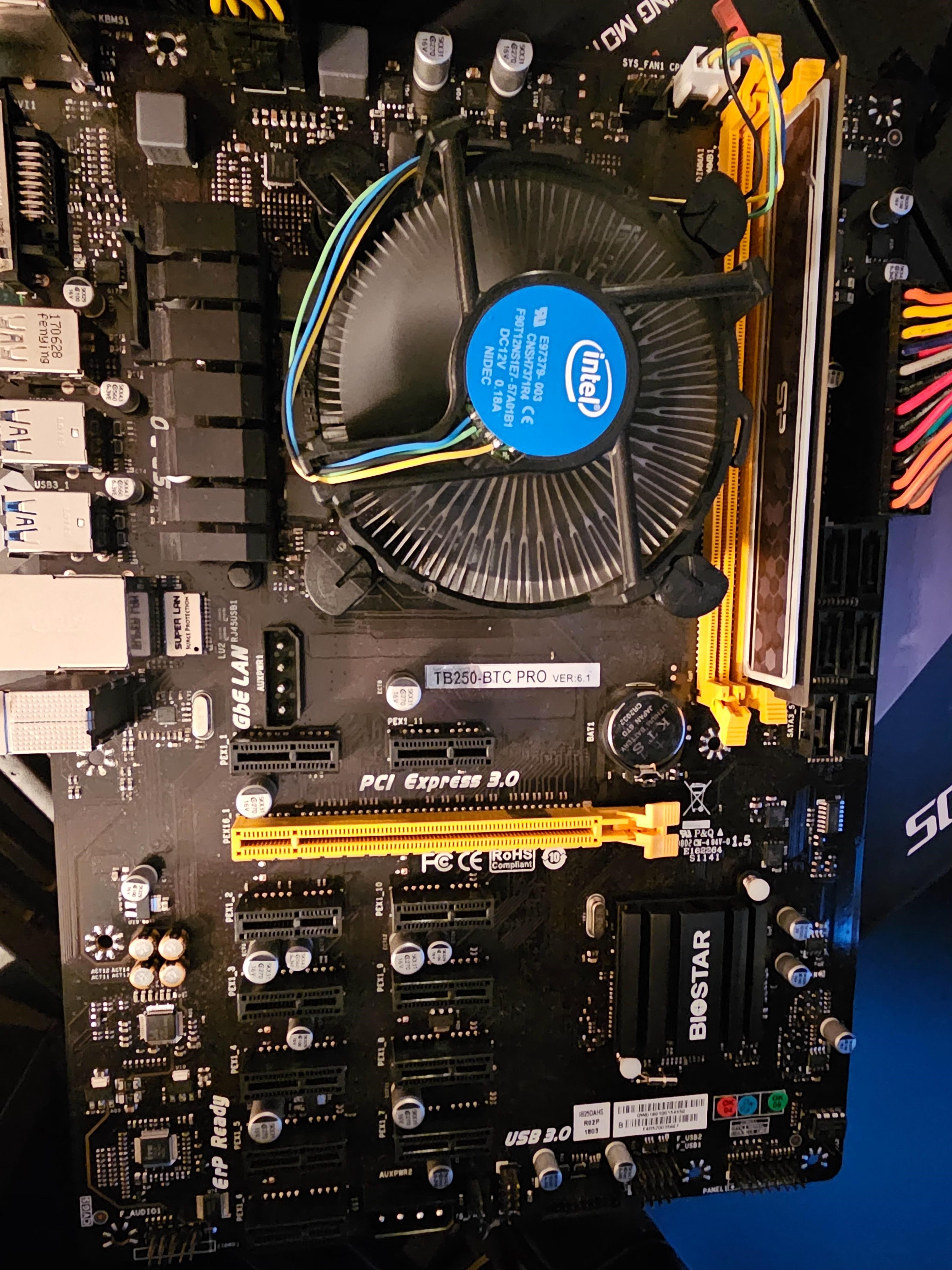 Intel G3930, 8GB RAM B250 Motherboard Combo