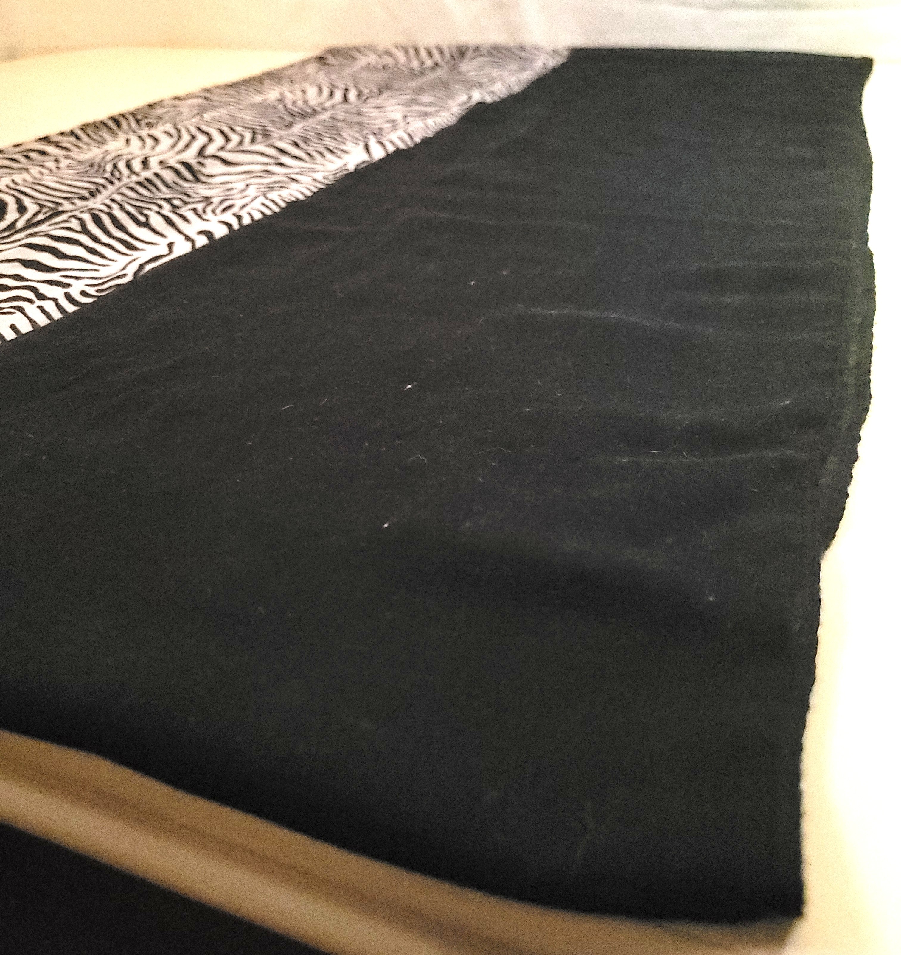 Black Zebra Print Mesh Hair Snood Head Wrap Cover - photo 4