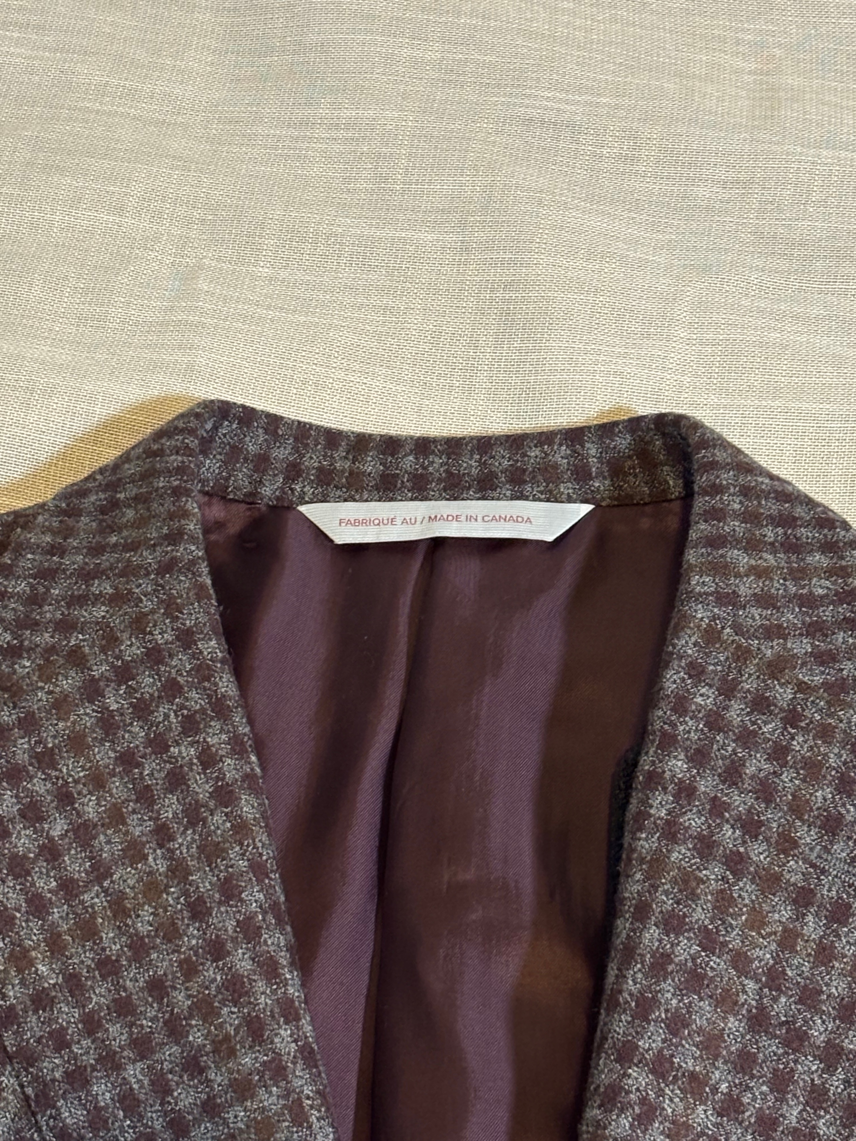 Samuelsohn 52R maroon check sportscoat/blazer - photo 3