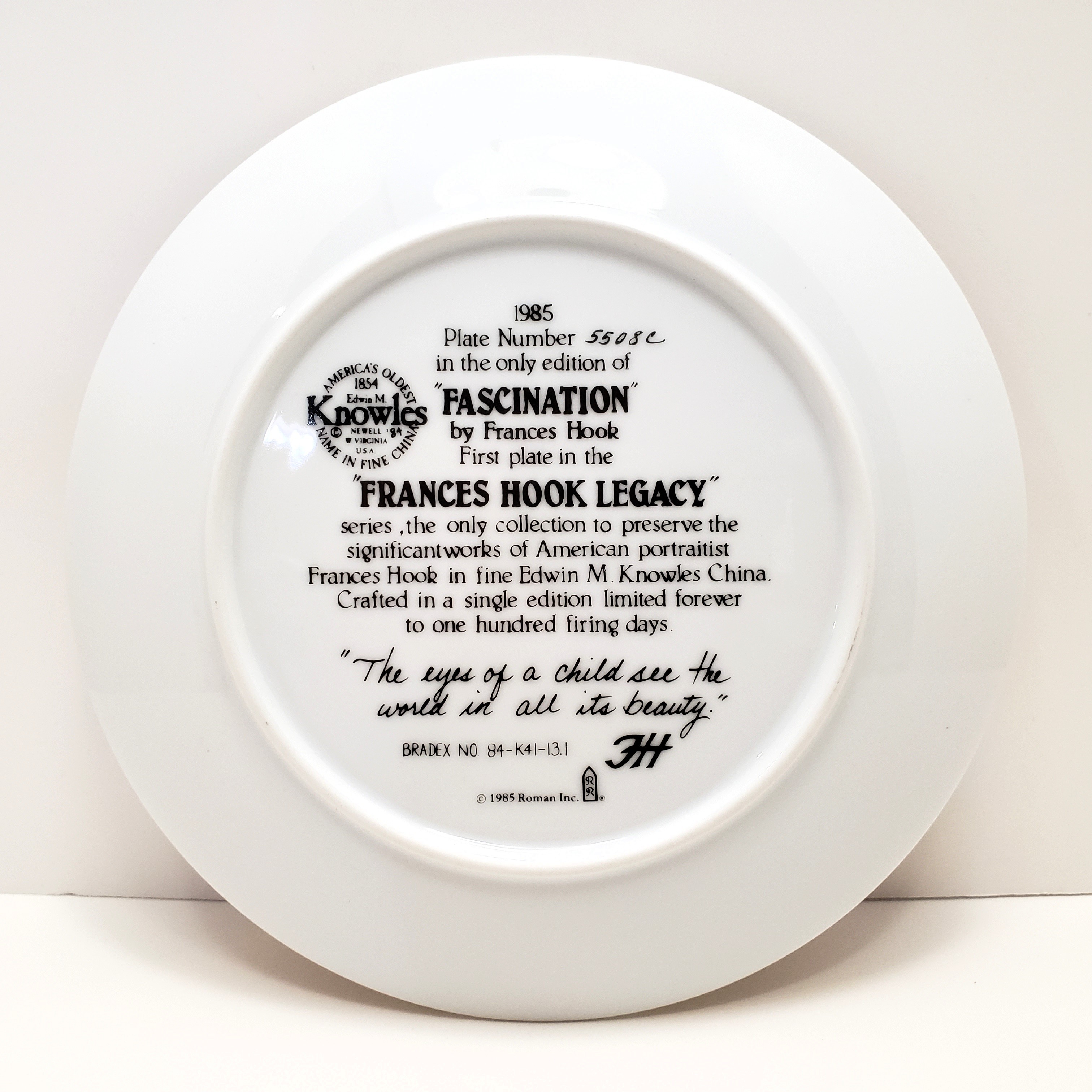 Fascination by Frances Hook Legacy Collector Plate - photo 2