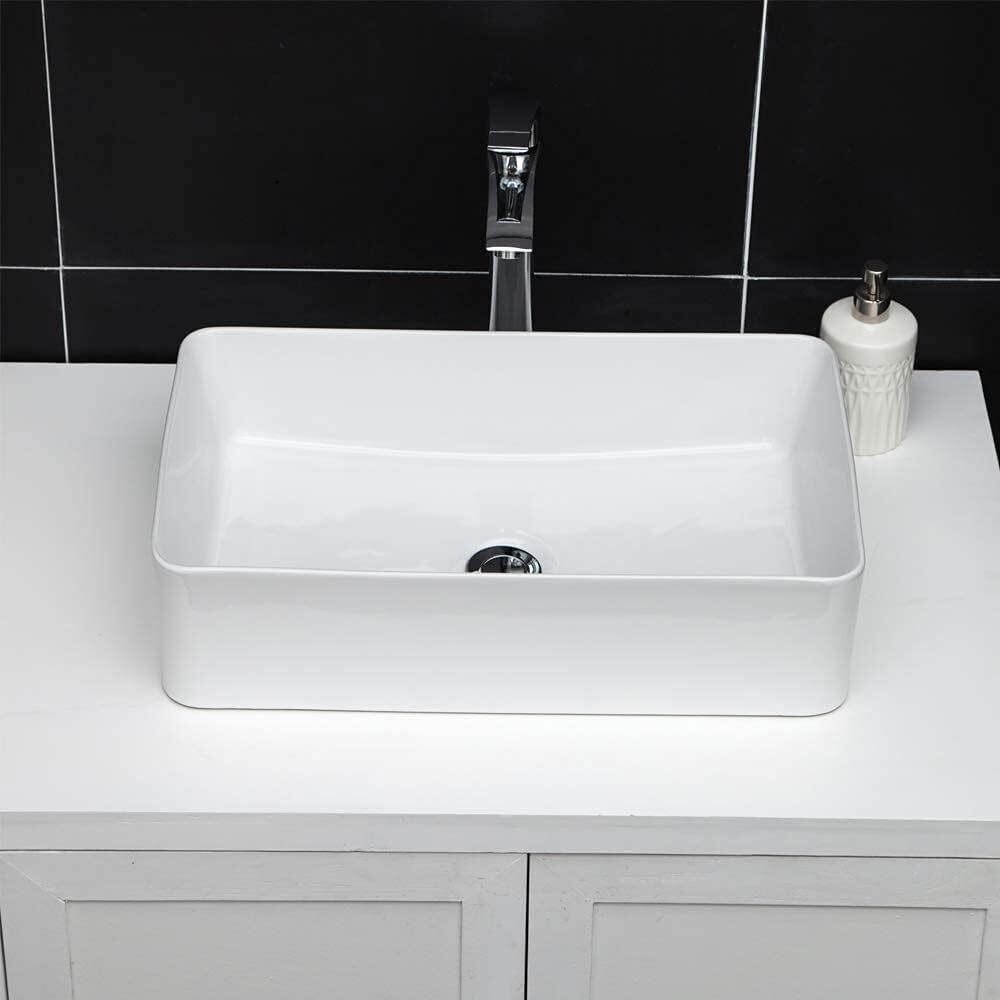 Bathroom Vessel Sink Rectangular 21"X14"