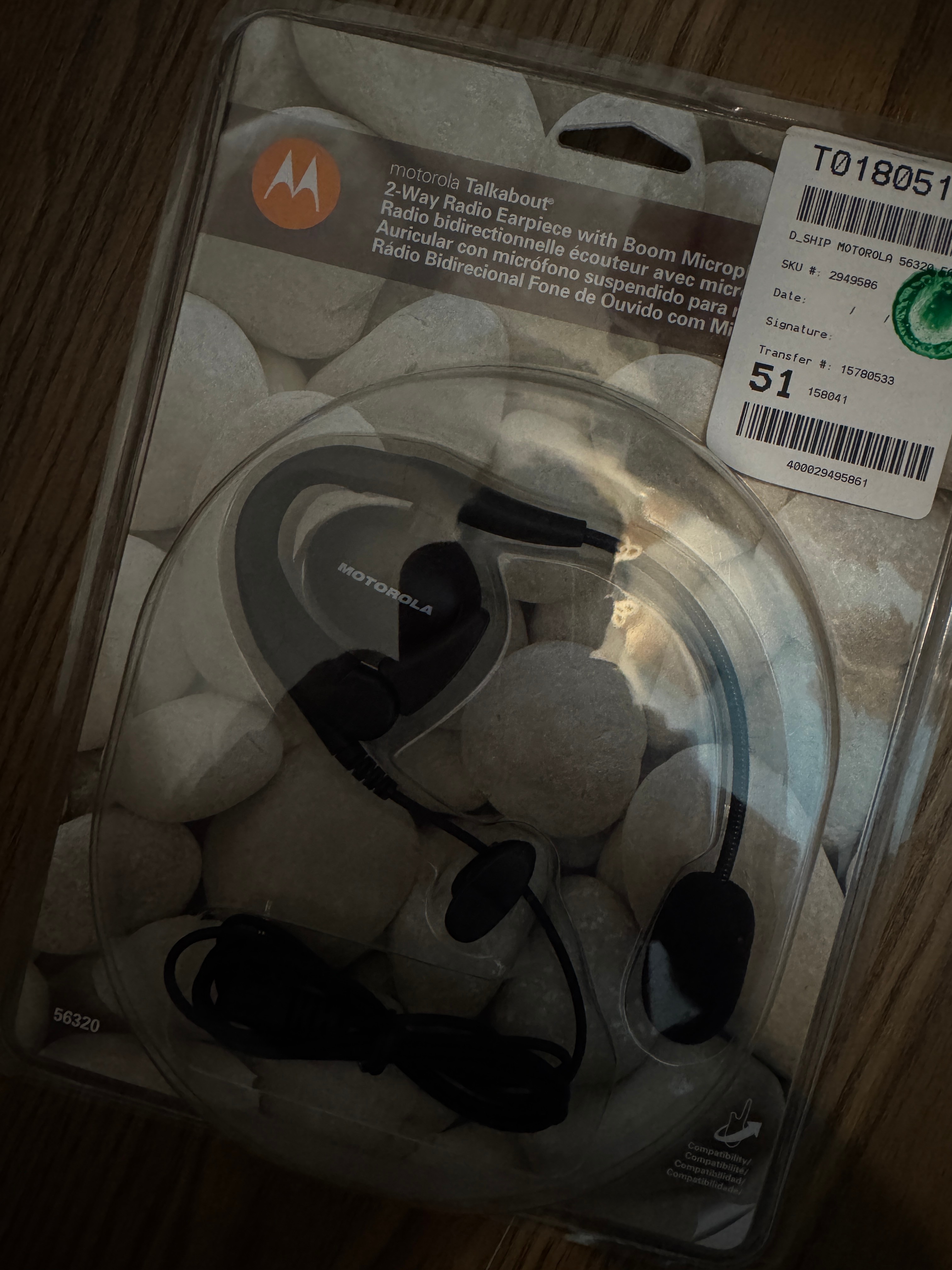 Motorola Radio Earpiece with Boom Microphone
