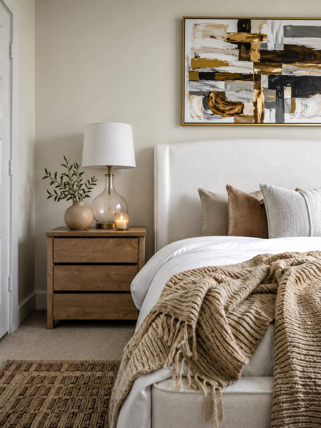 Modern Oak Nightstand – Contemporary MDF Table - photo 3