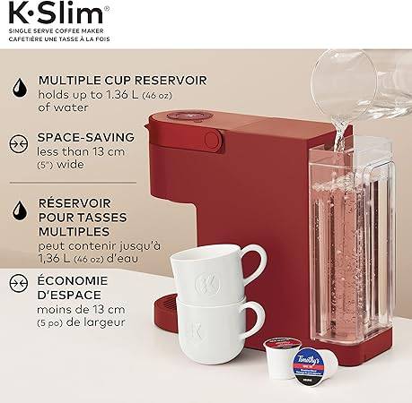 Keurig K-Slim Single Serve Coffee Maker - Red - photo 4