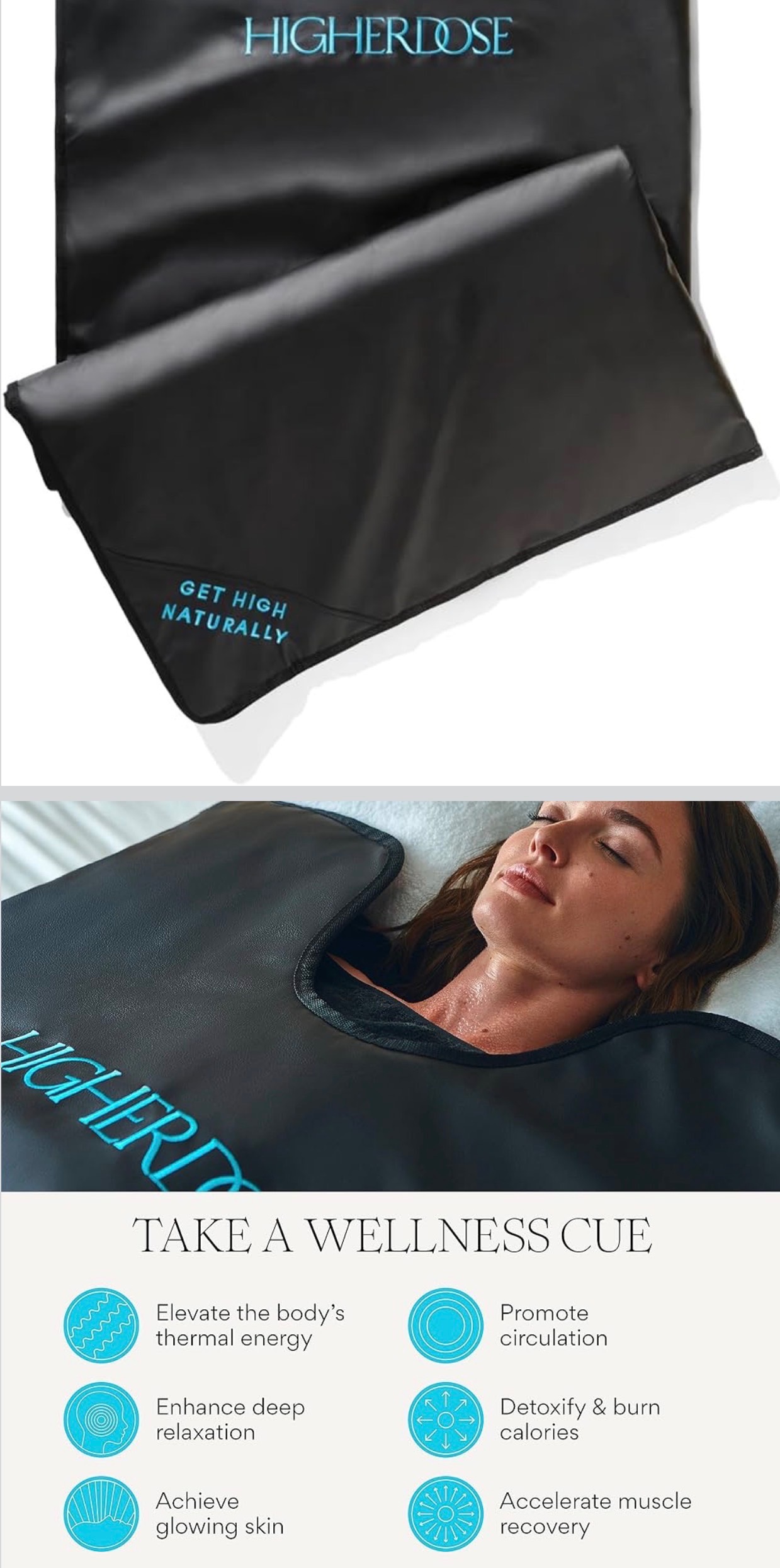 NEW: Infrared Sauna Blanket Portable 71"x71" Thermal Heated blk - photo 3