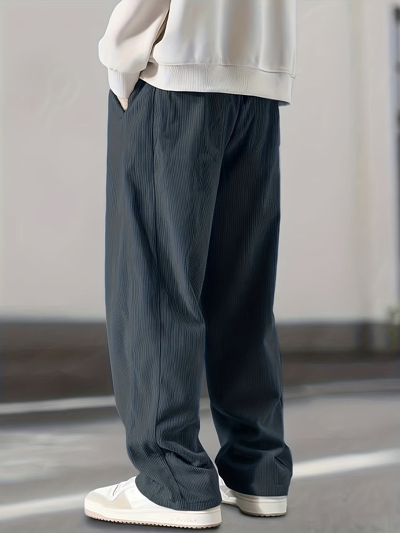 Men's Corduroy Straight Casual Trousers - photo 2