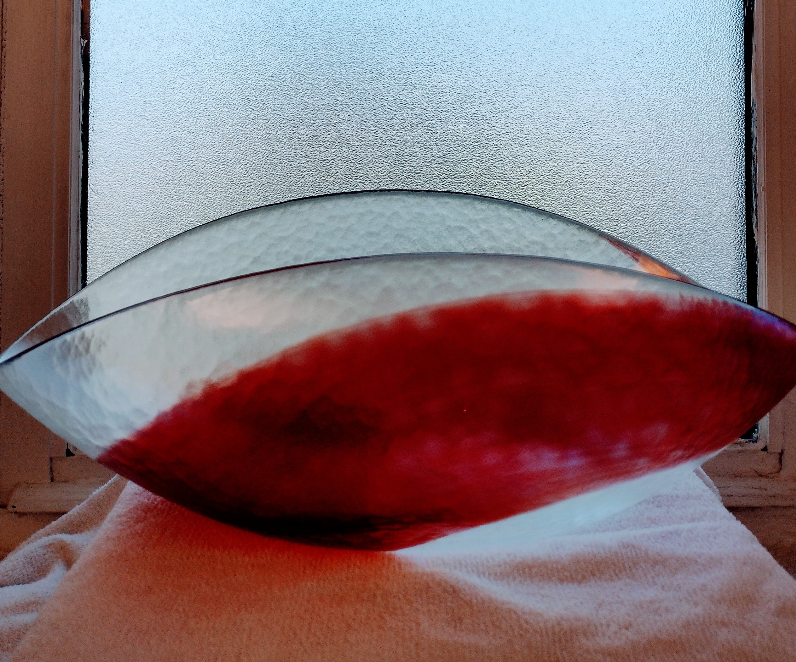 Large Murano Iridescent Shell Glass Bowl - photo 2