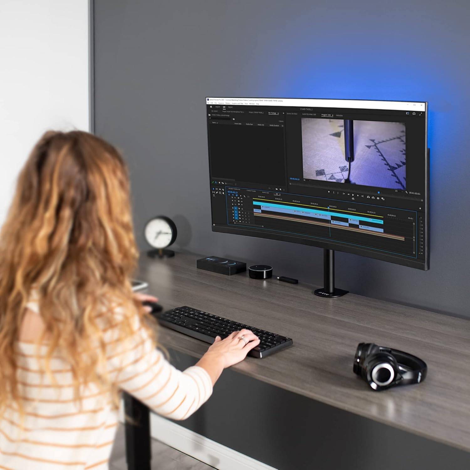 New VIVO Single Monitor Adjustable Tilt Desk Monitor Mount