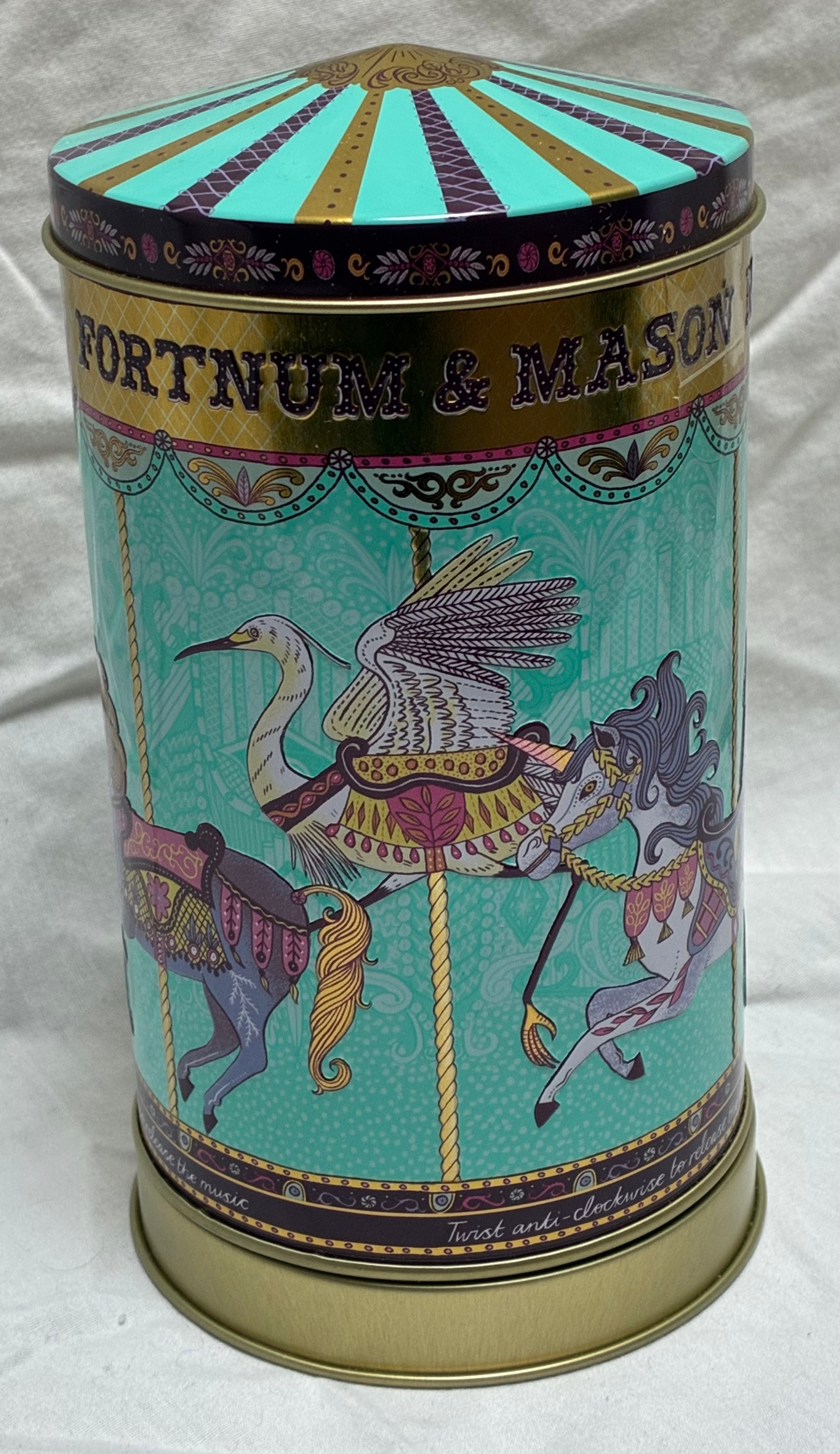 Fortnum and Mason Merry Go Round Musical Empty Tin