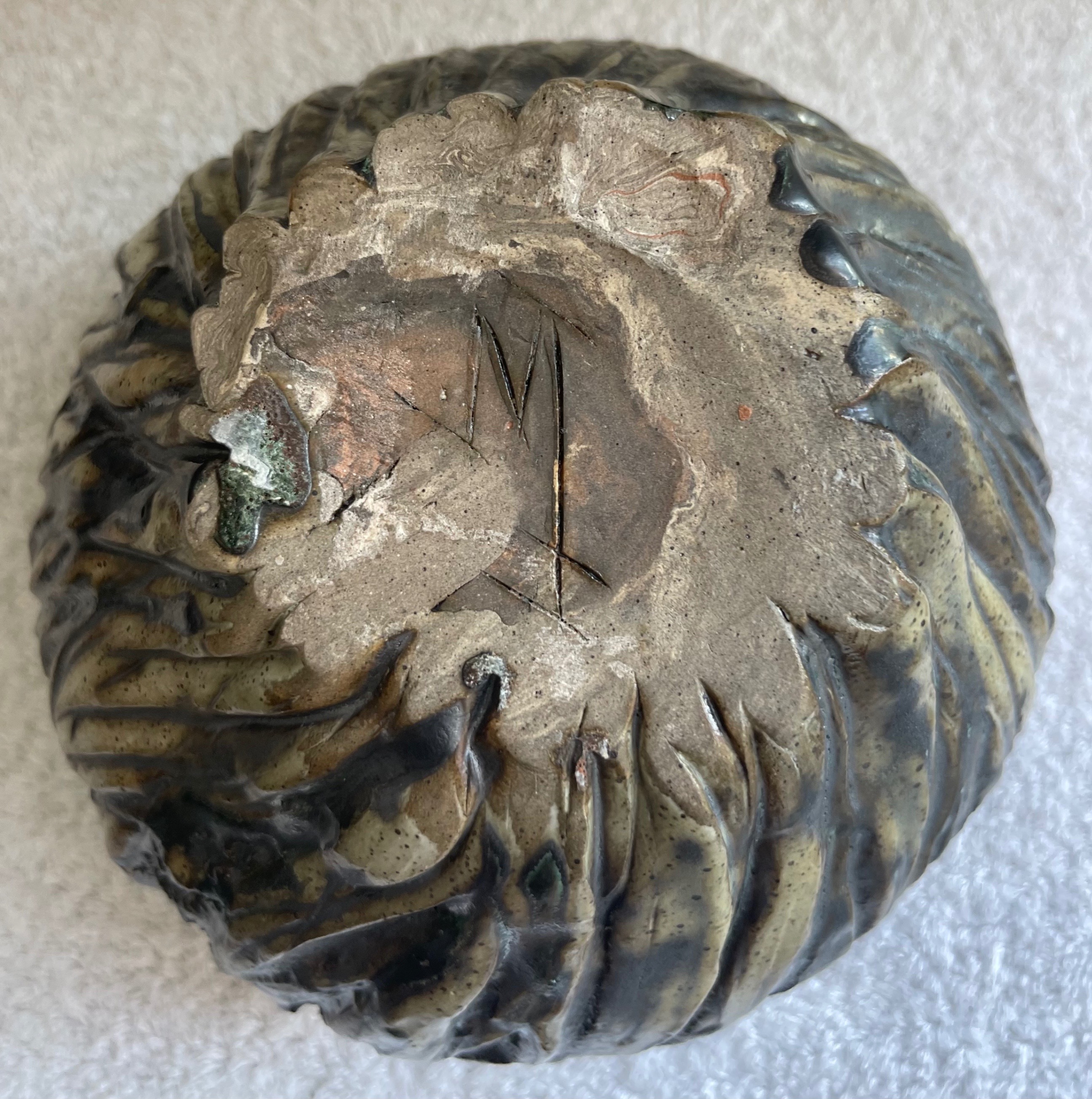Heavy Vintage Ceramic Forest Drip Planter Bowl (3 LBS) - photo 4