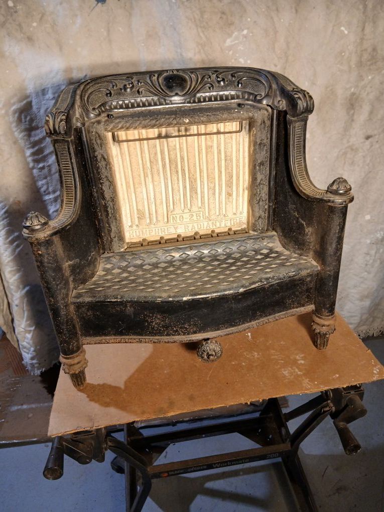 Antique Humphrey Radiant fire Gas Heater (Model No. 25)