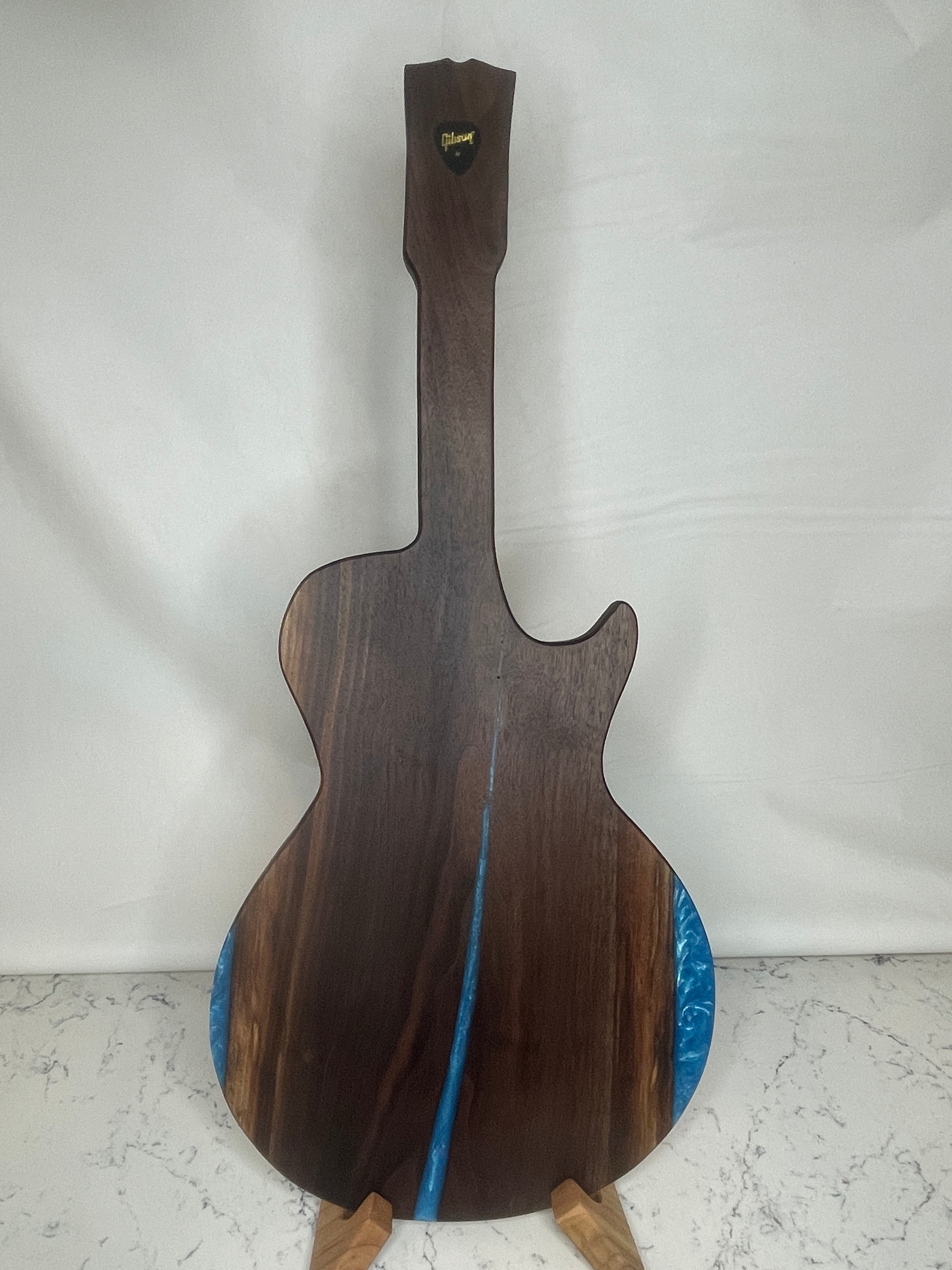 "Guitar"-Erie Board (Gibson Charcuterie Board w/ Blue Epoxy)