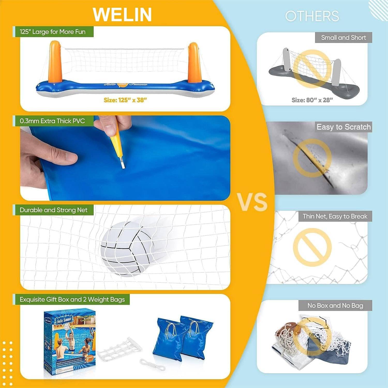 Pool Volleyball & Basketball Hoop Set - photo 3