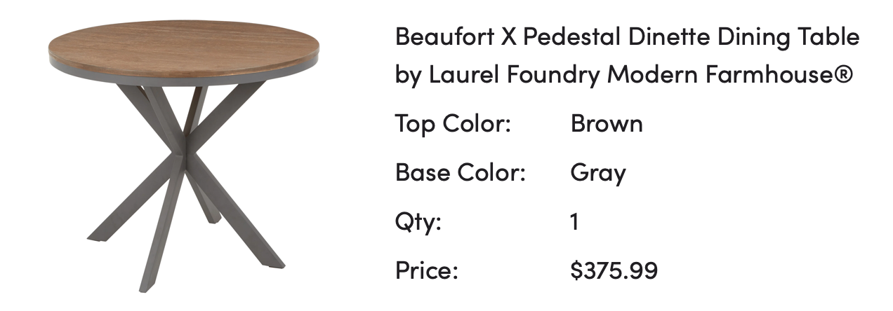Wayfair Farm House Round Dining Table - photo 5