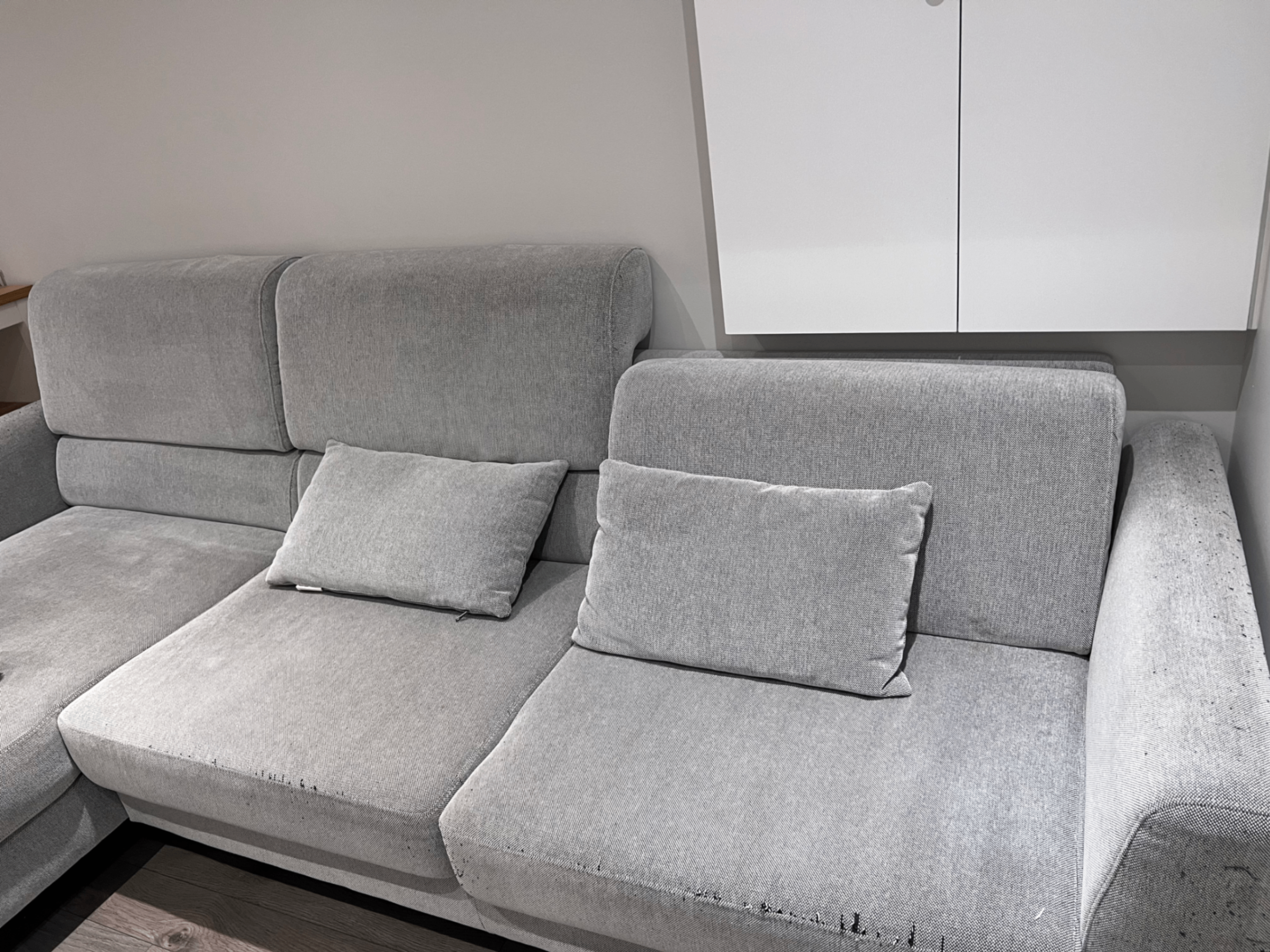 IKEA Large L-Shape Grey Sectional Sofa - (108" Wide) - photo 5