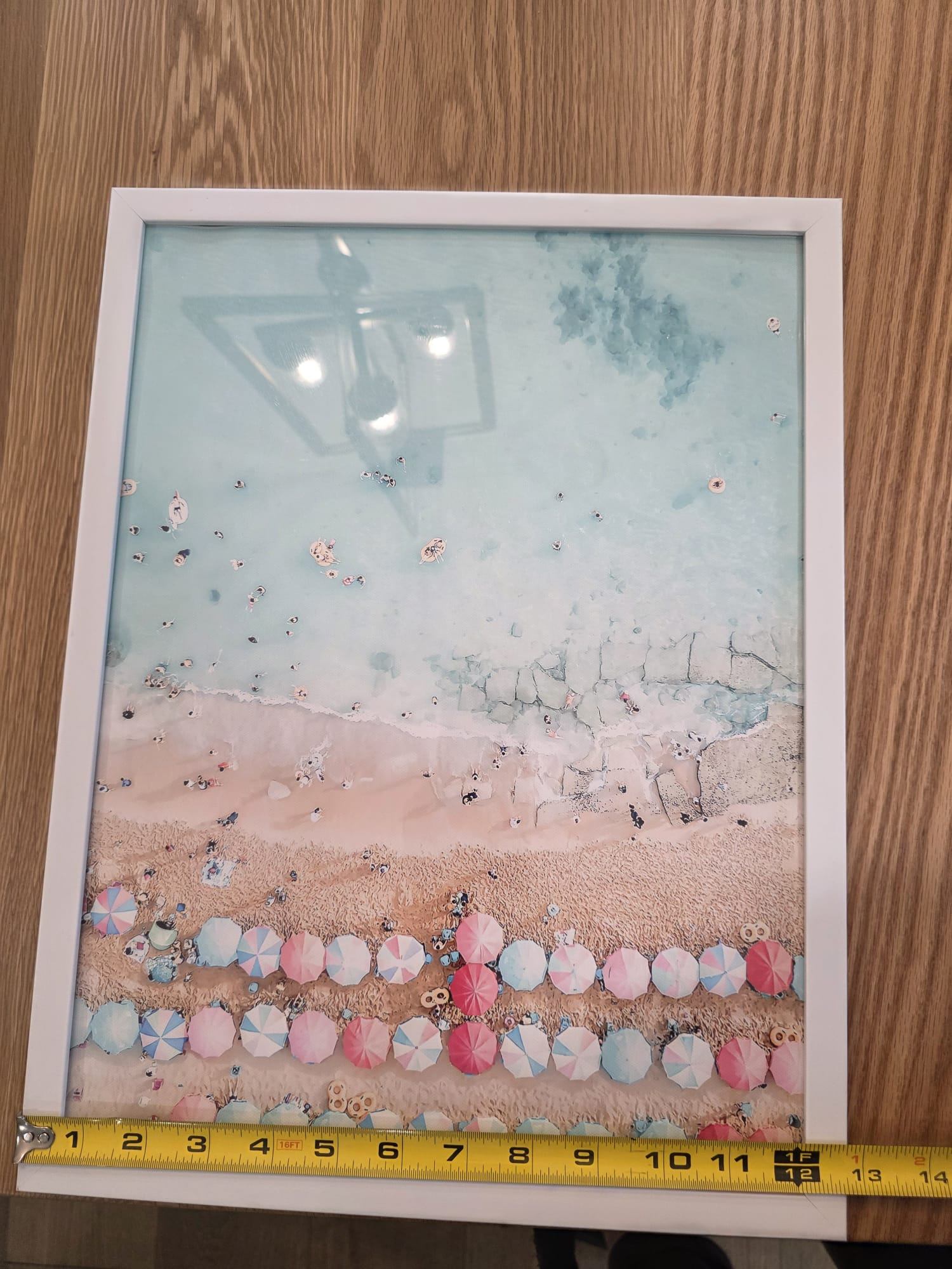 Set of 2 Framed Coastal Wall Art Prints - Beach & Pink Surf Van - photo 3