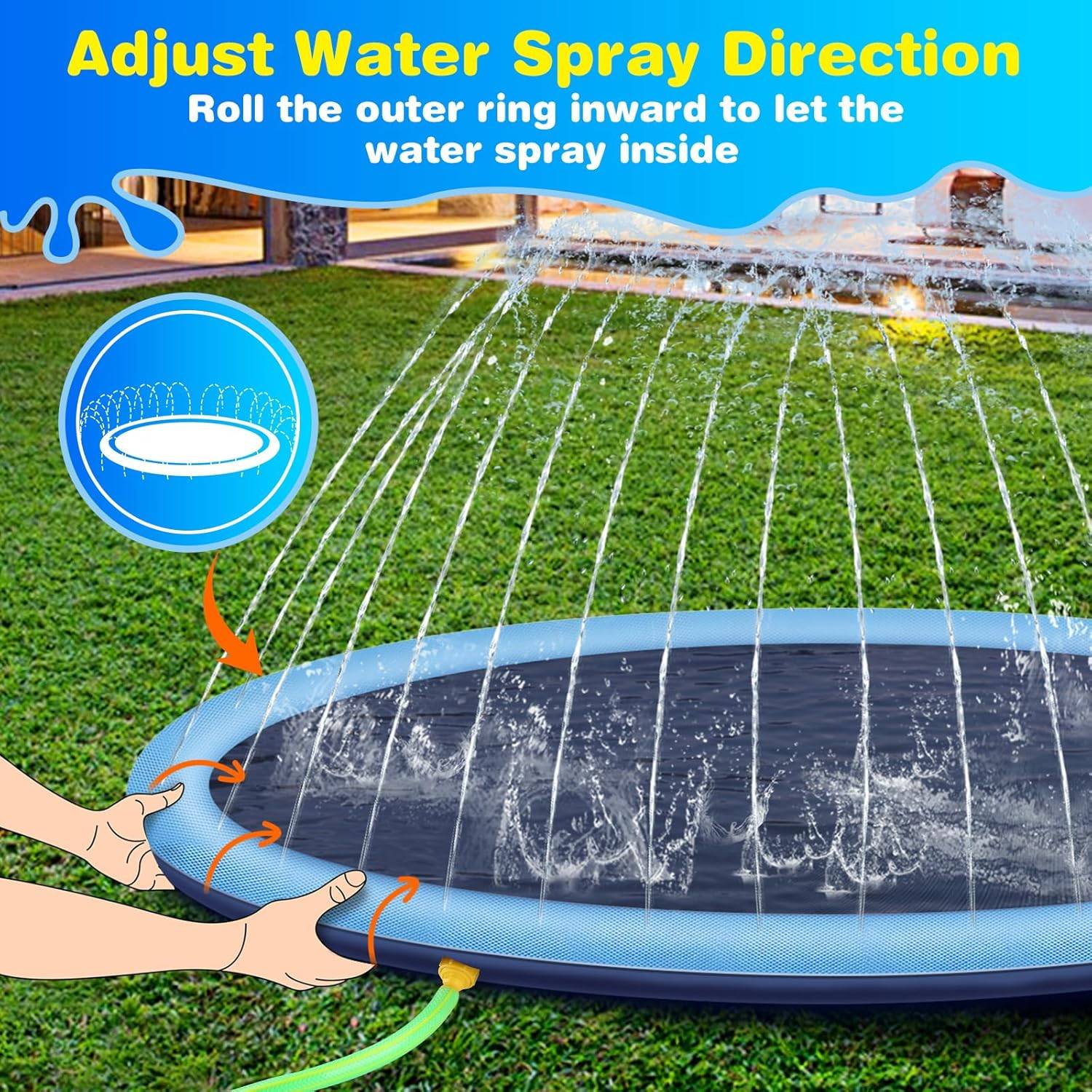 Splash Pad for Kids and Dogs,97'' - photo 4