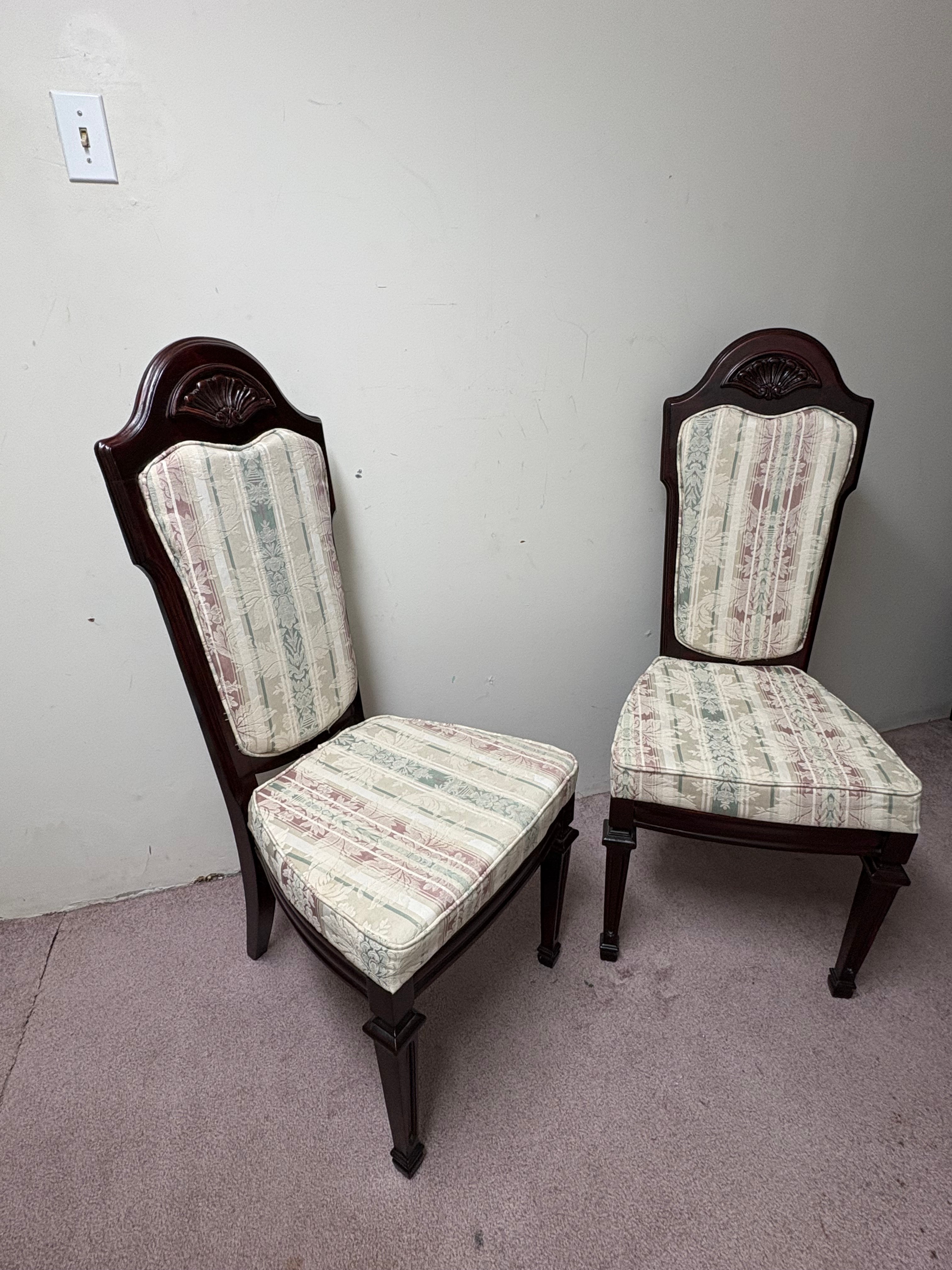 Reduced! Pair of Vintage Mahogany Dining Chairs
