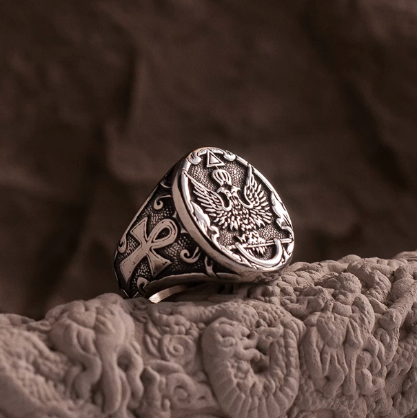 Men's Eagle Crest Signet Ring - photo 2