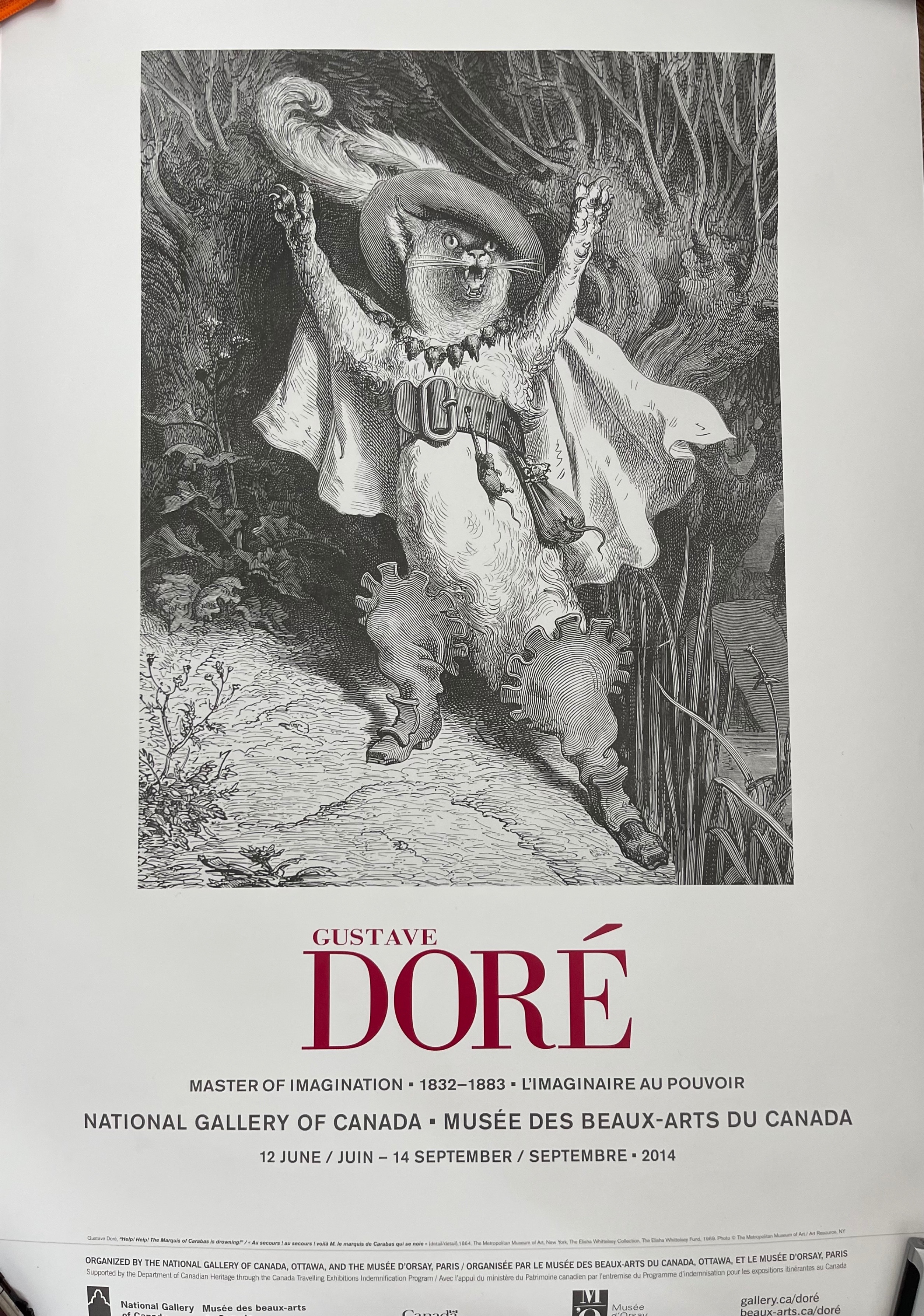 Gustave Doré "Puss in Boots" Exhibition Poster (NGC 2014) - photo 2