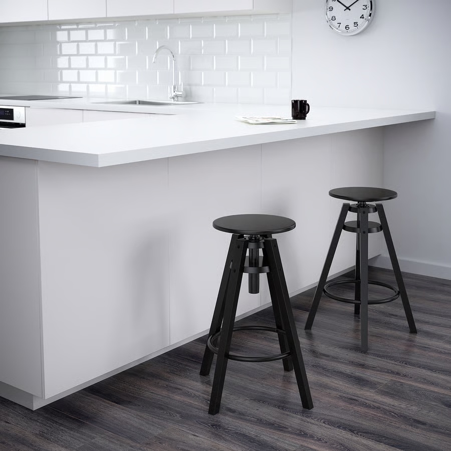 Dalfred Bar Stool - Black (Set of 2) - photo 2