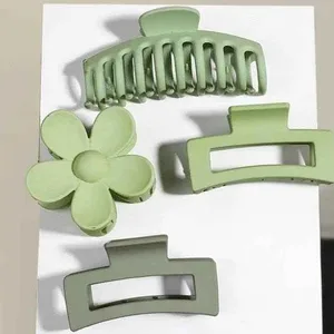 Set of 4 Green Hair Claw Clips