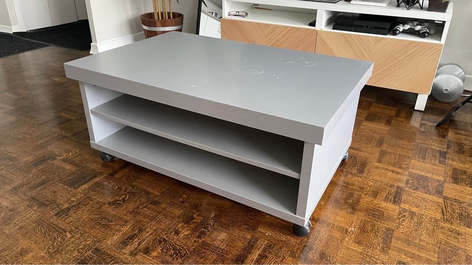 Vintage IKEA OPPLI TV Stand / Coffee Table on Wheels Year  1999