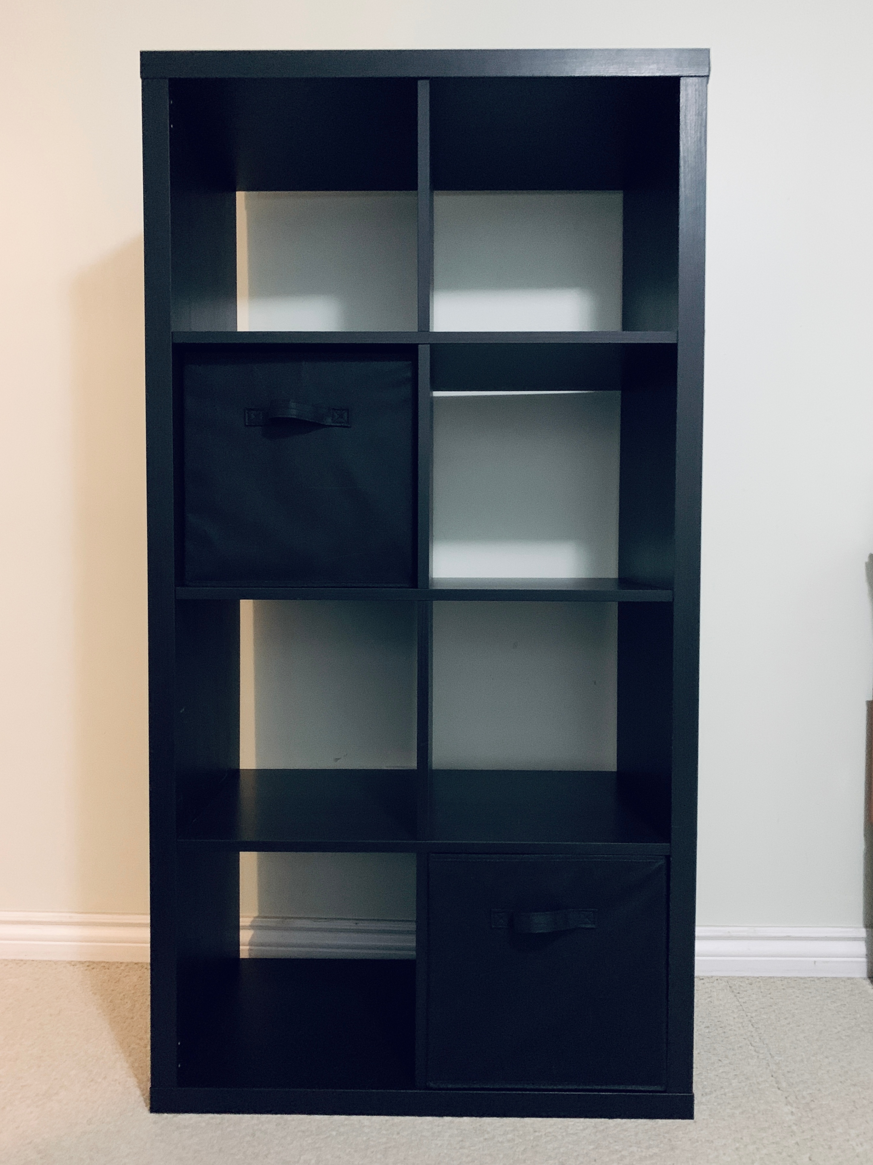 IKEA Shelf unit, KALLAX black-brown + 4 Cloth Storage bins - photo 3