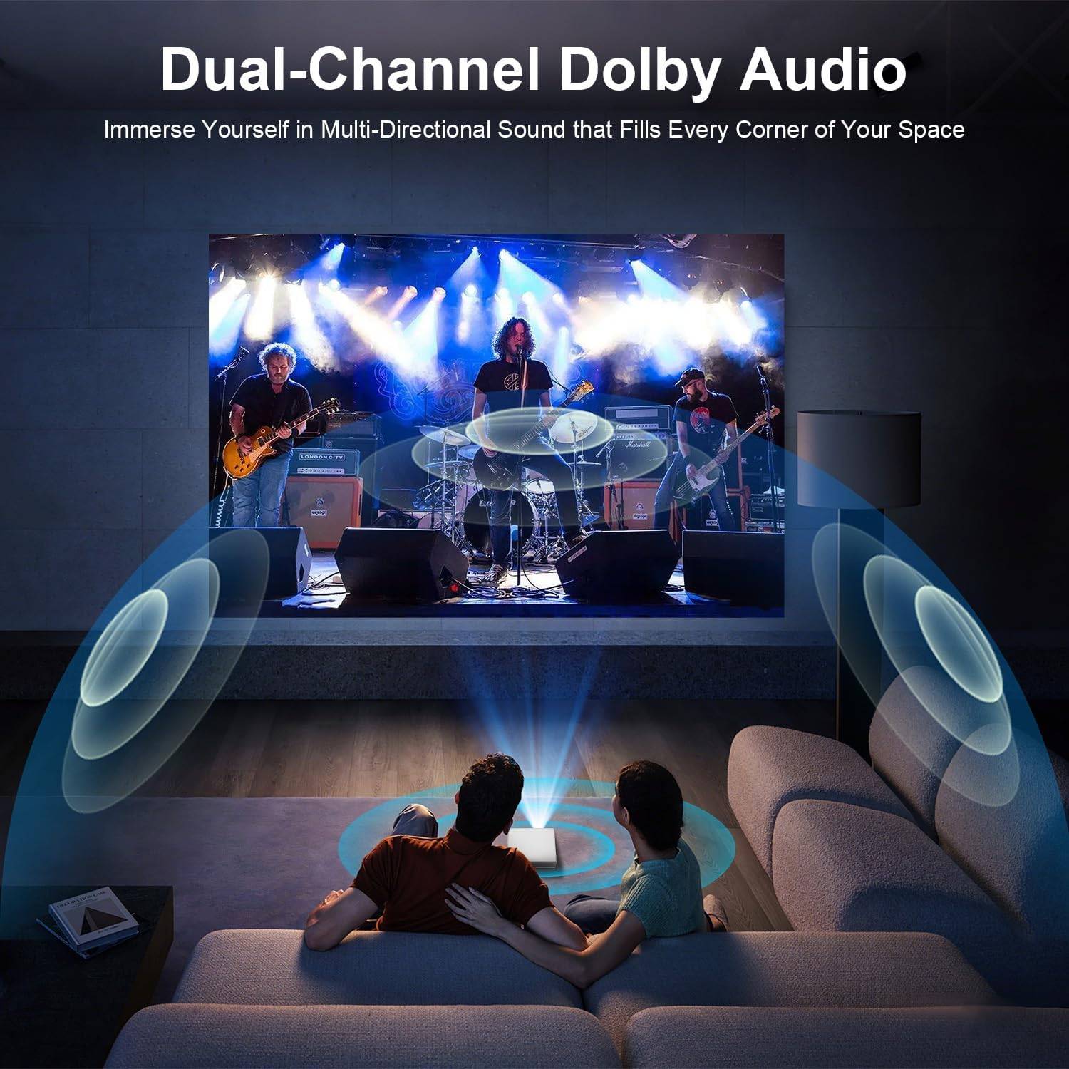 4K Smart Projector, Native 1080P Full HD Projector - photo 4