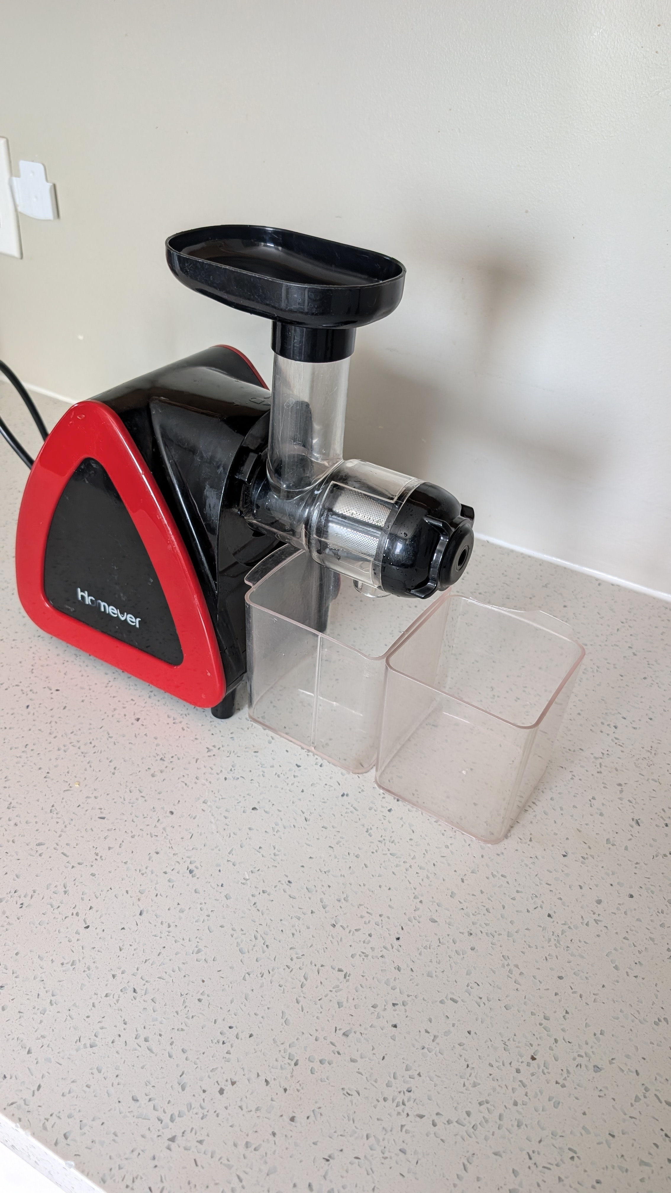HOMEVER Slow Masticating Cold Press Juicer – Red