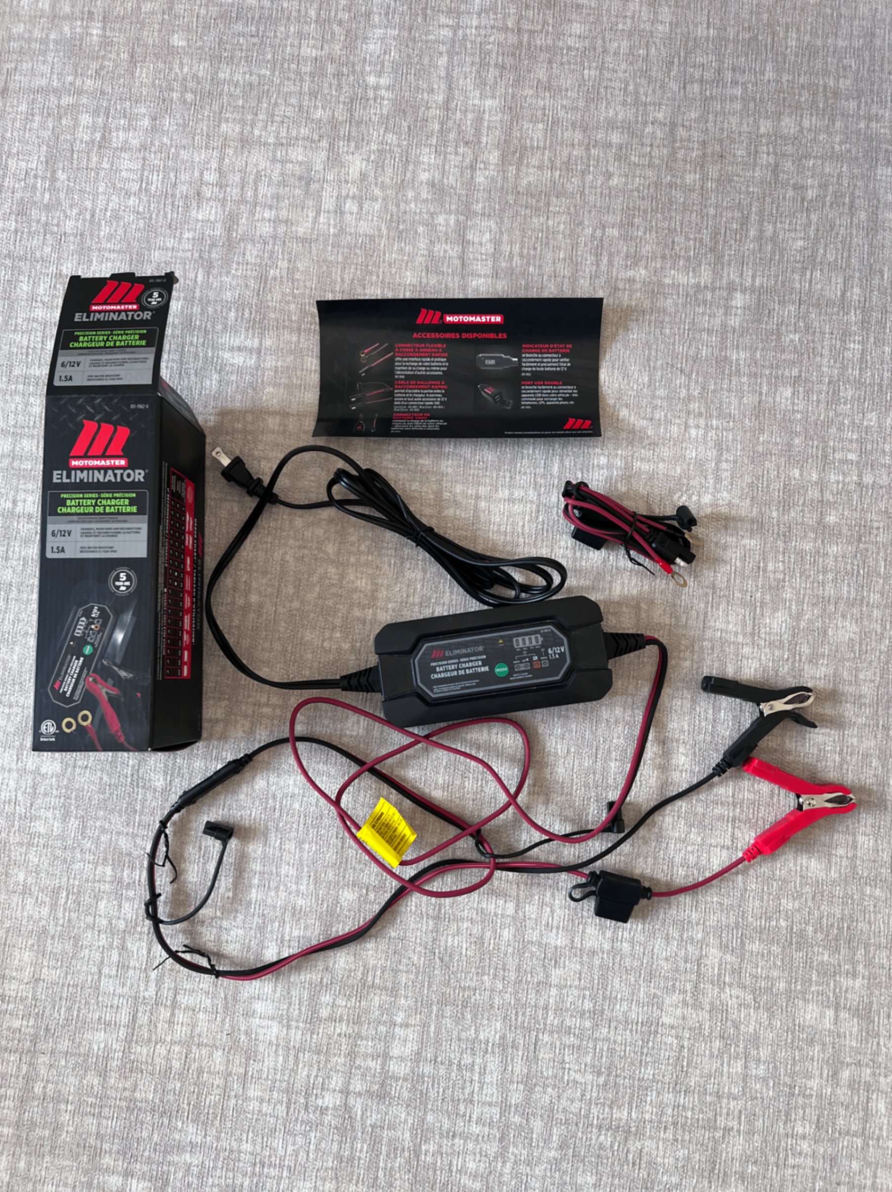 MotoMaster Battery Charger - 1.5A (6V/12V)