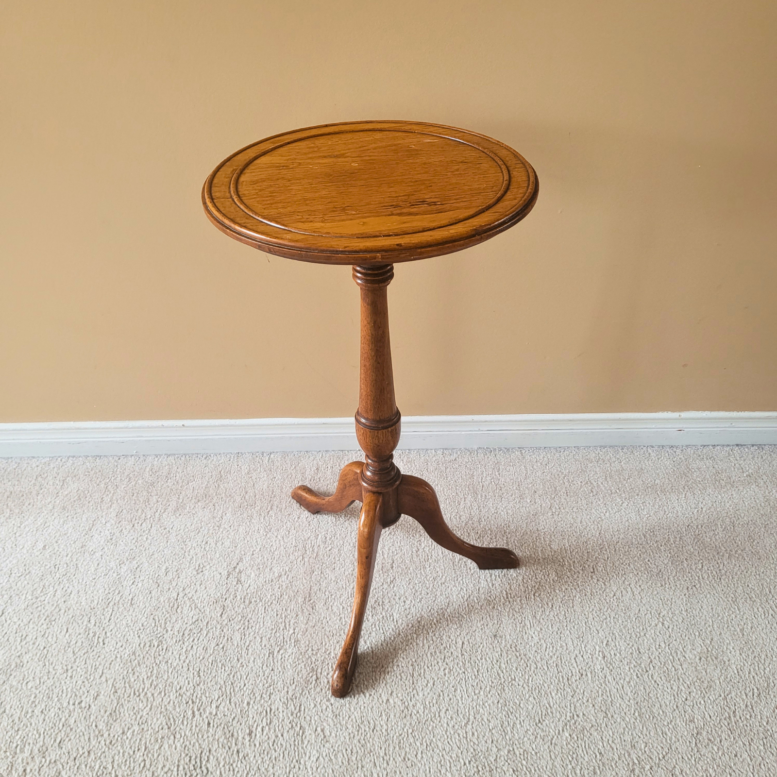 Price DROP - Solid Century Antique Wood Side Table - South Ajax