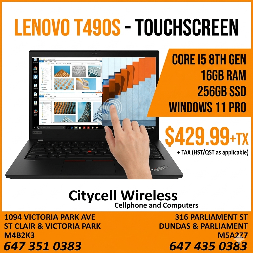 LENOVO THINKPAD T490S - TOUCHSCREEN