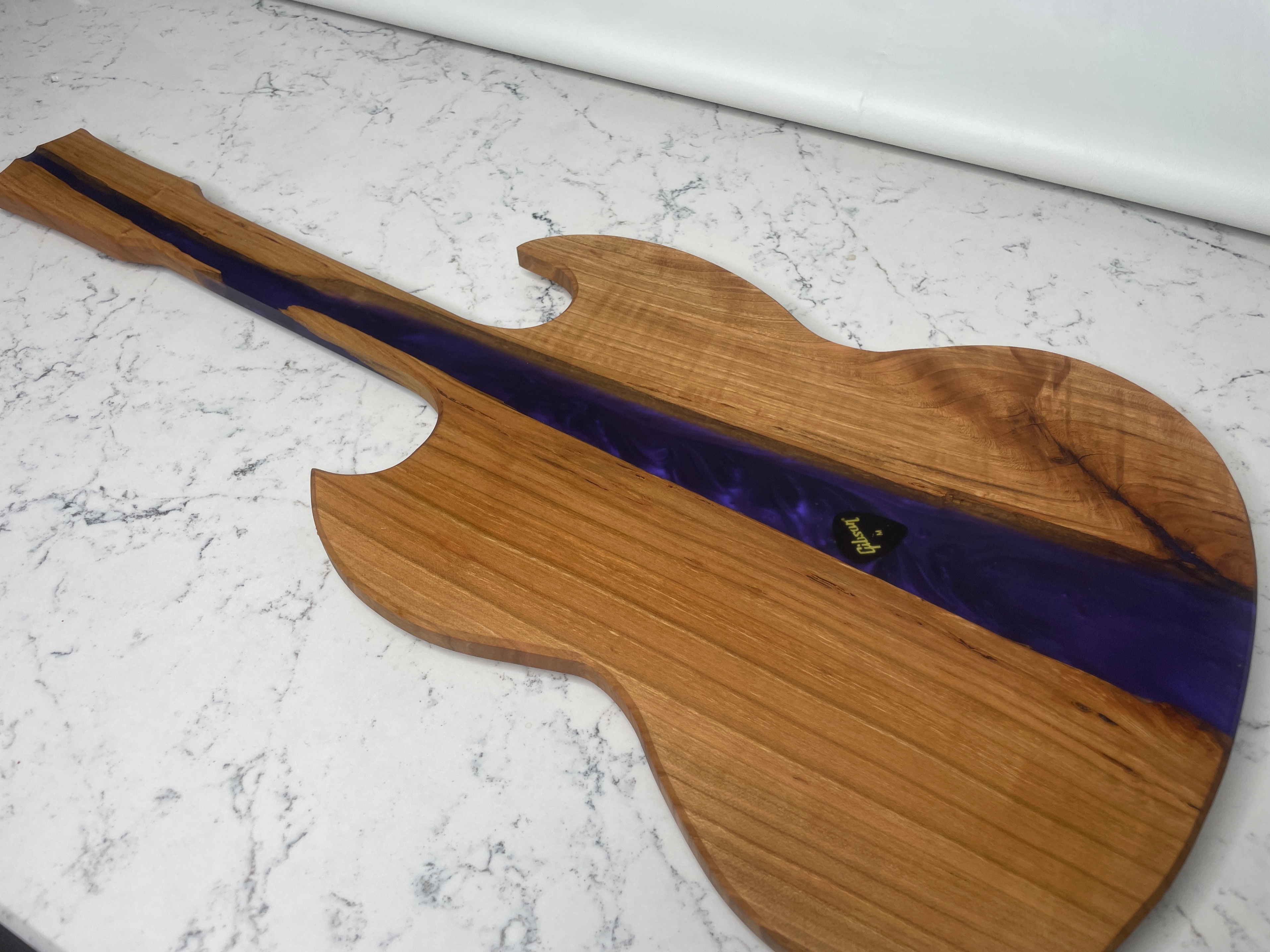 "Guitar"-Erie Board (Gibson Charcuterie Board w/ Purple Epoxy) - photo 2