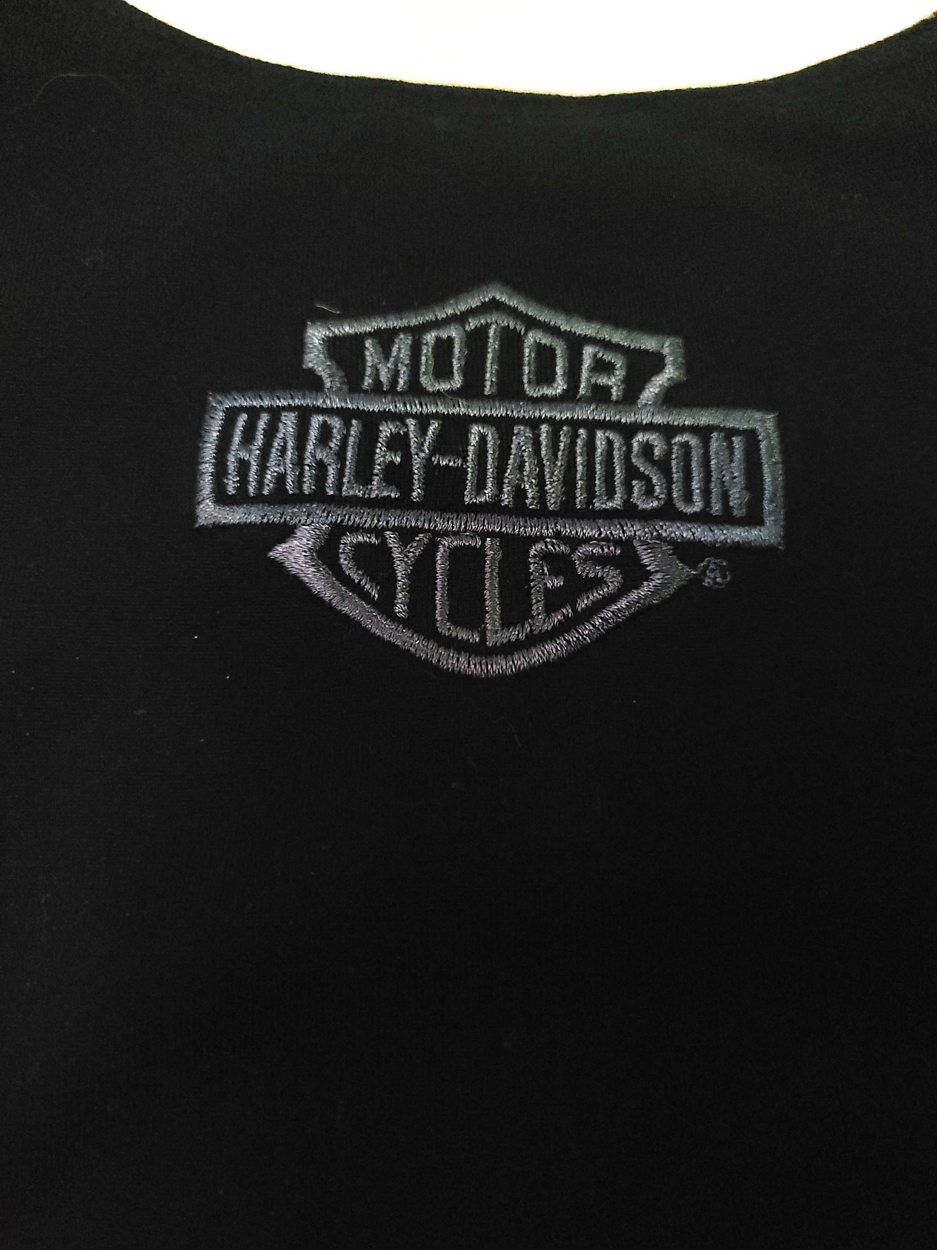 90s Harley Davidson Embroidered Bar and Shield Bodysuit Black - photo 2