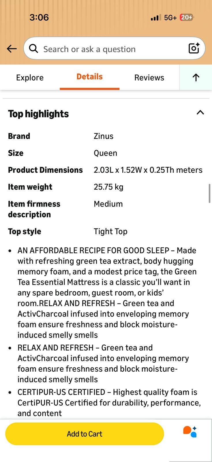 Zinus Queen Mattress - 10 Inch - photo 5