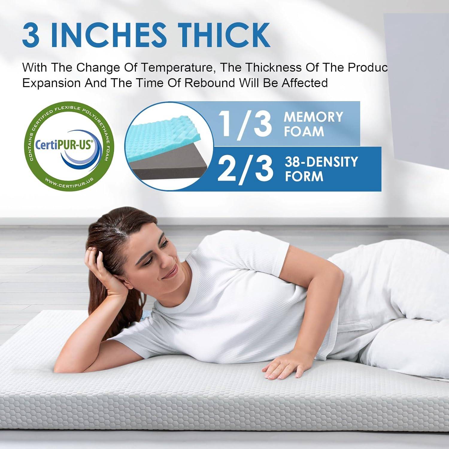 KingChii CertiPUR-US Memory Foam Camping - photo 5