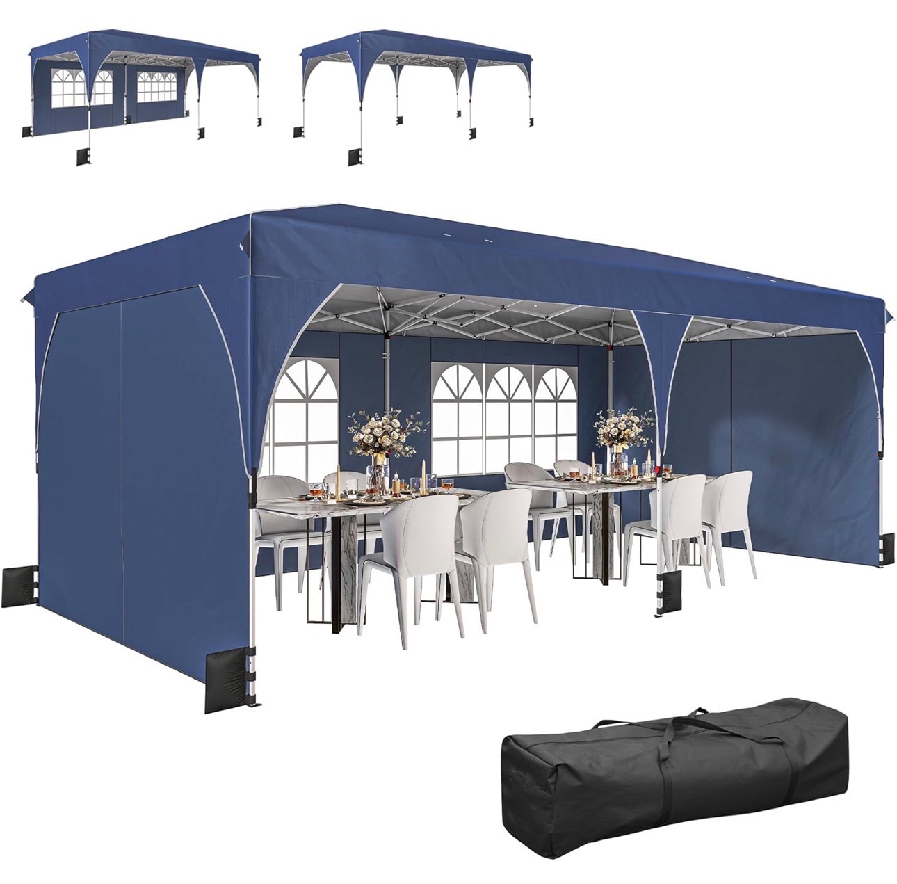 READ: 10x20ft Canopy Tent UPF 50+ Central Lock Instant Outdoor - photo 5