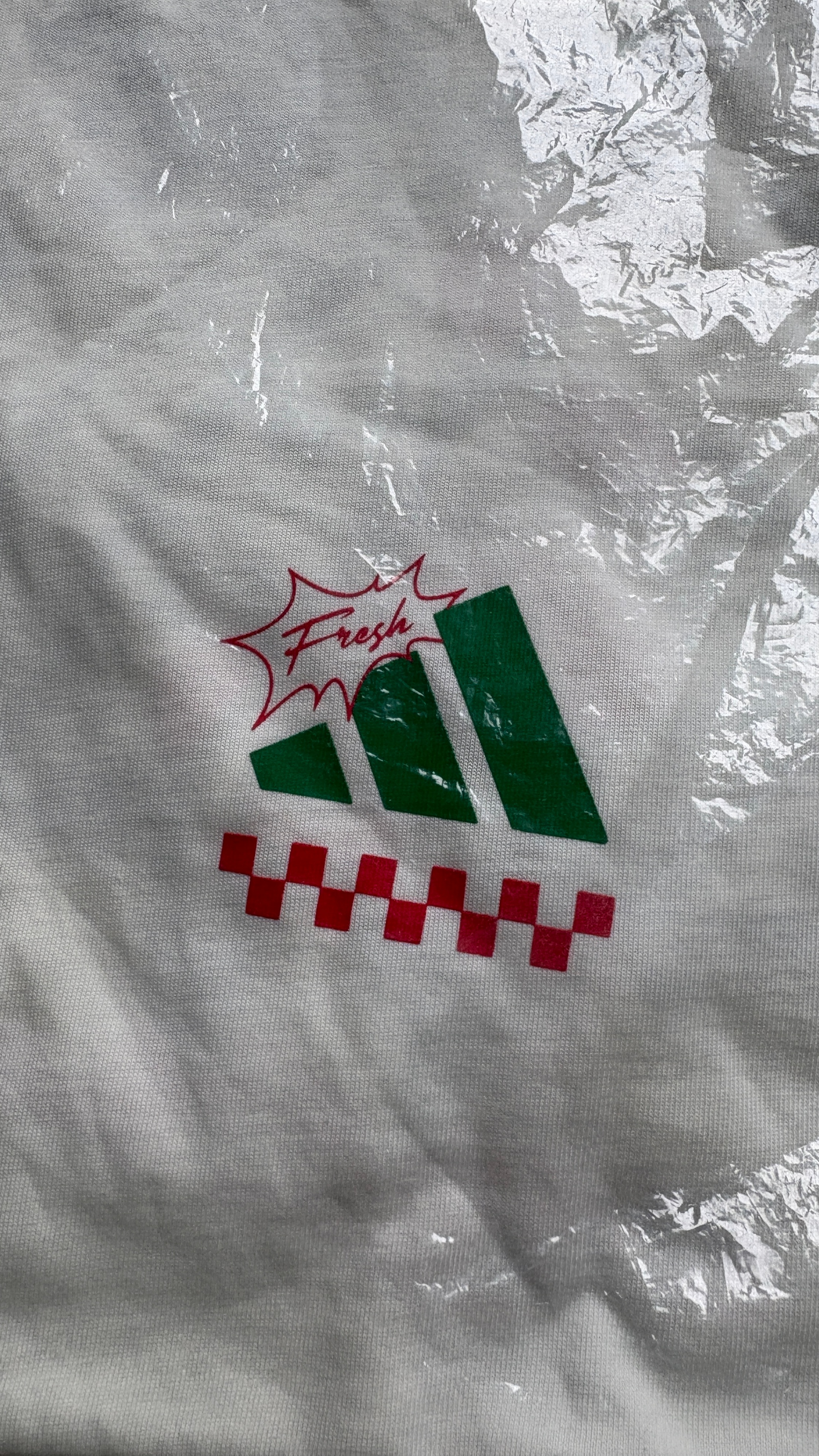 NEW adidas Men's Off White Pizza Cotton T-Shirt Size L - photo 5