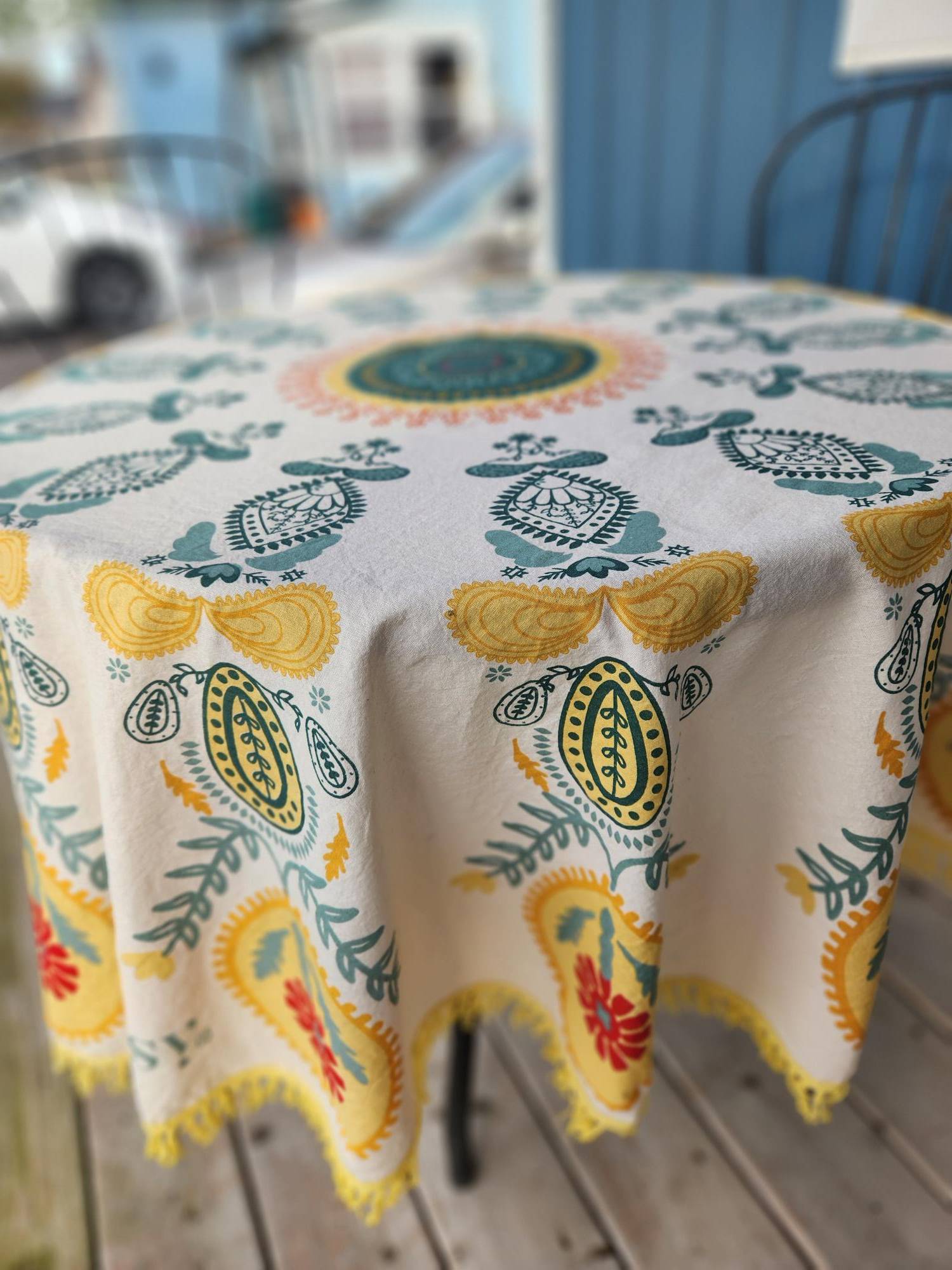 Bohemian Style Beach or Picnic "Roundie" /  Circular Tablecloth - photo 4