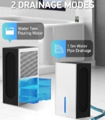 2.4L Dehumidifier with 2 Drainage Modes - photo 2