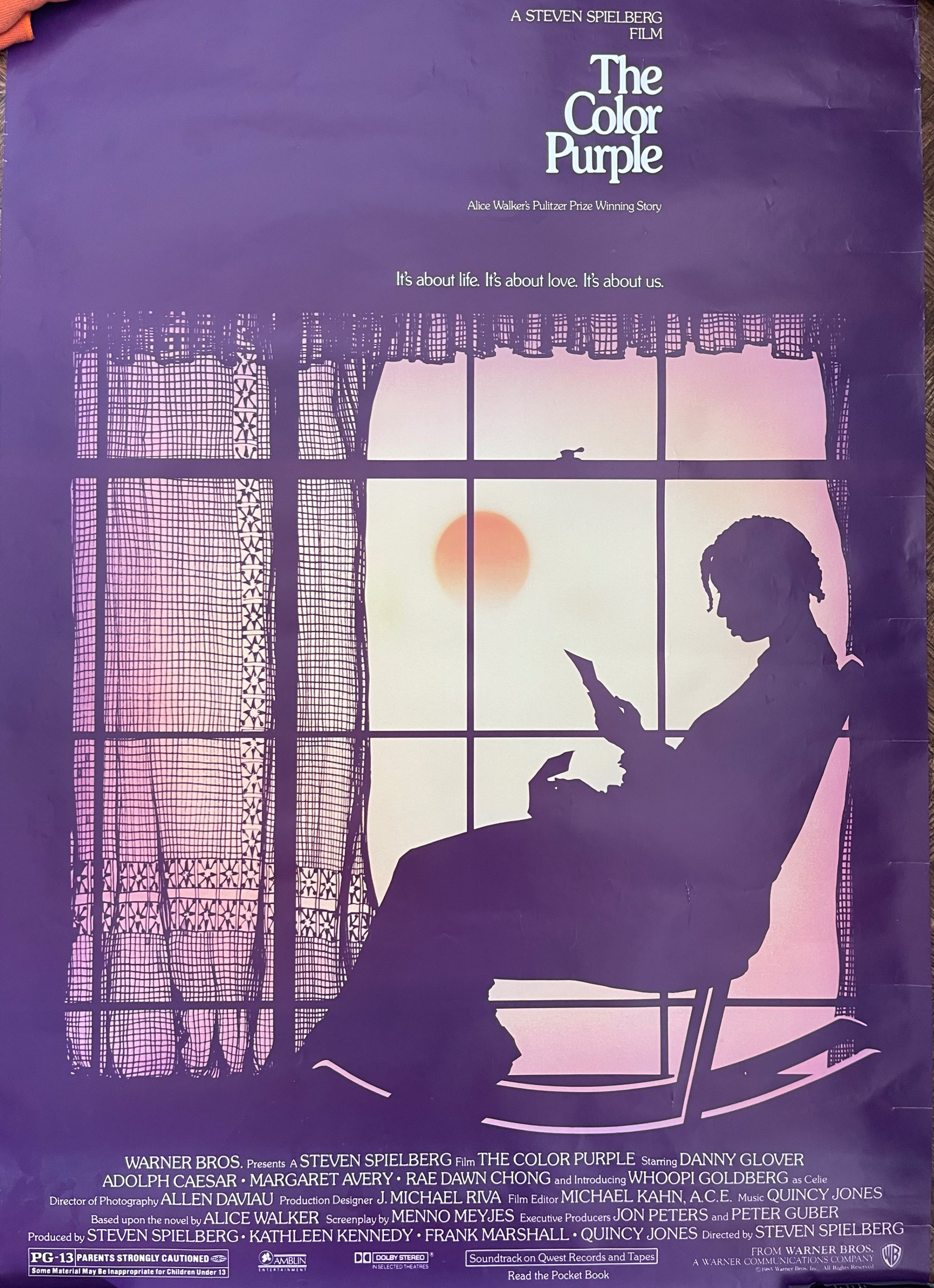 Authentic 1985 The Color Purple Movie Poster (Rolled) - photo 2