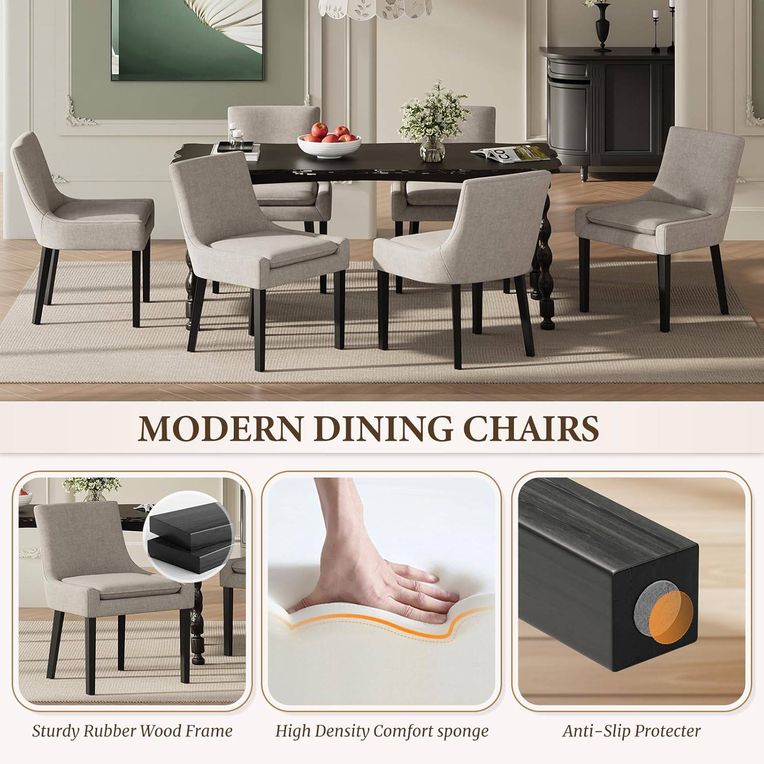 COLAMY Upholstered Dining Chair - photo 5