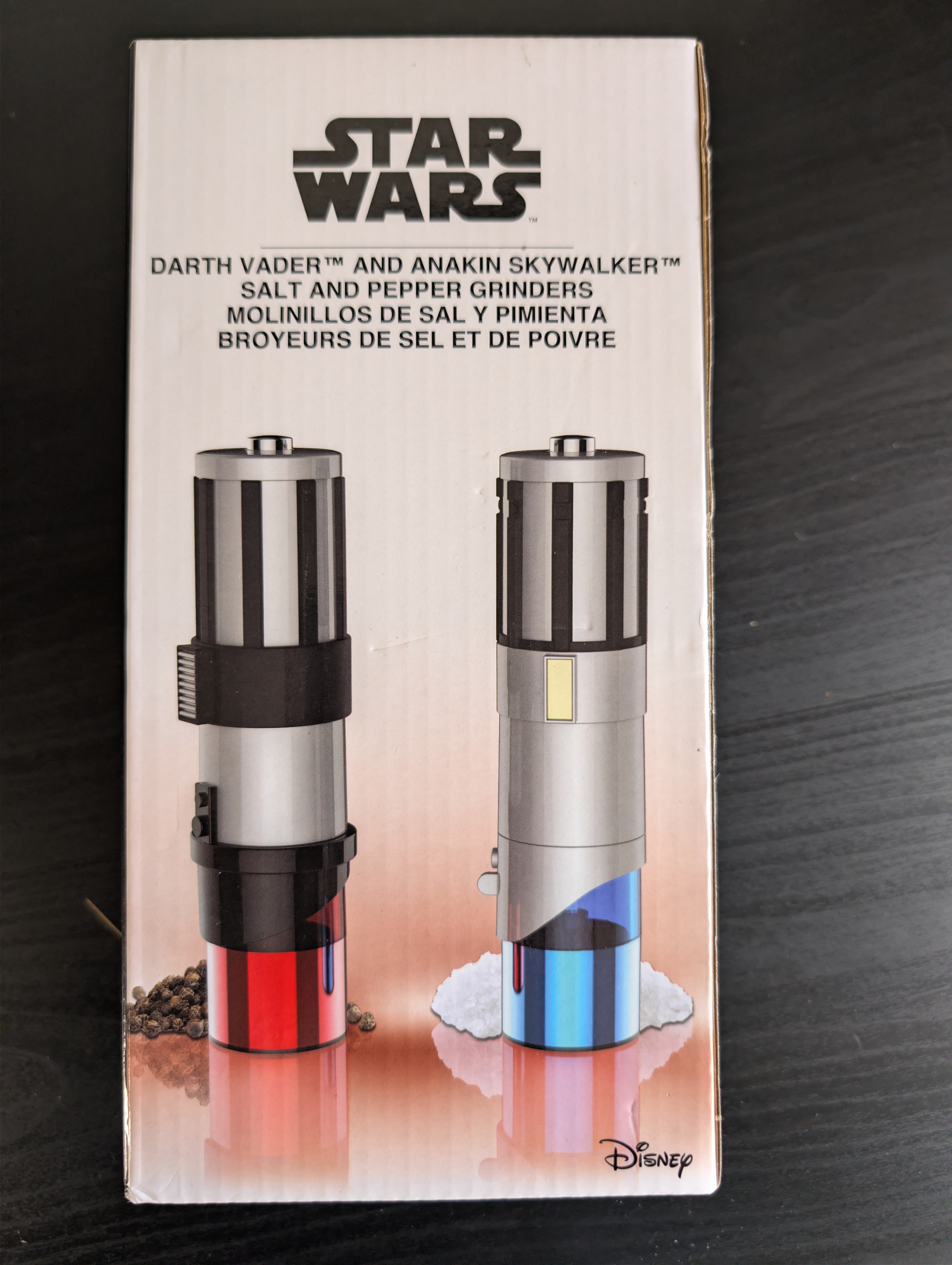 Star Wars Lightsaber Salt & Pepper Grinders (New in Box)