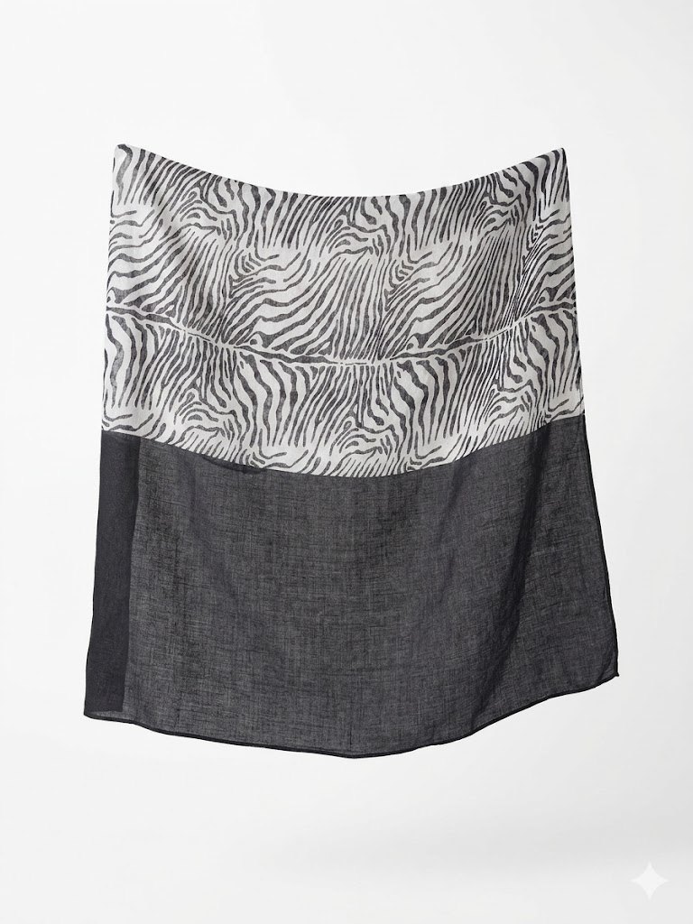 Black Zebra Print Mesh Hair Snood Head Wrap Cover - photo 2
